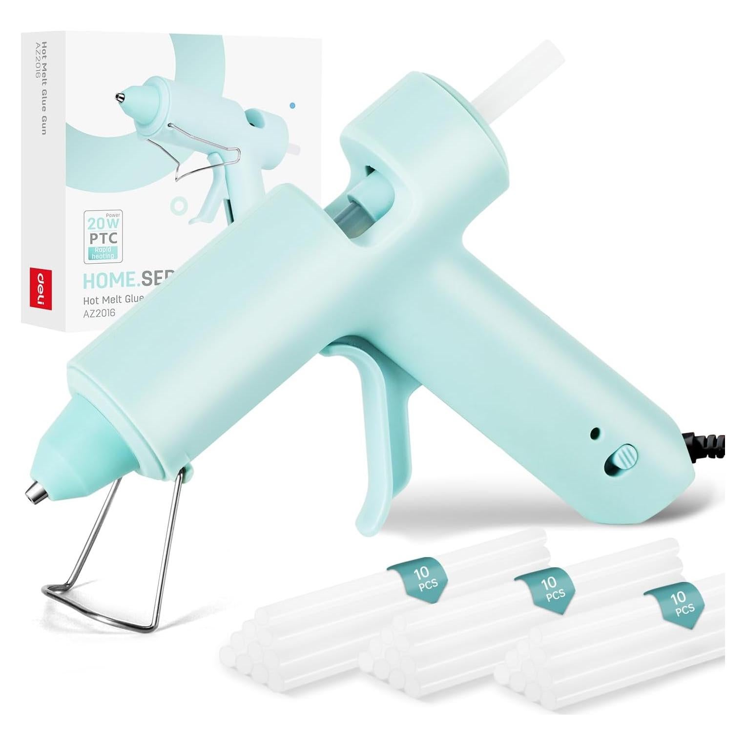 Pistola de Pegamento Caliente Deli 20W con 30 Barras 10cm