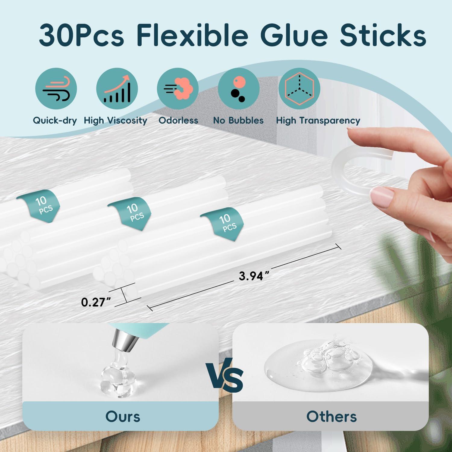 Pistola de Pegamento Caliente Deli 20W con 30 Barras 10cm