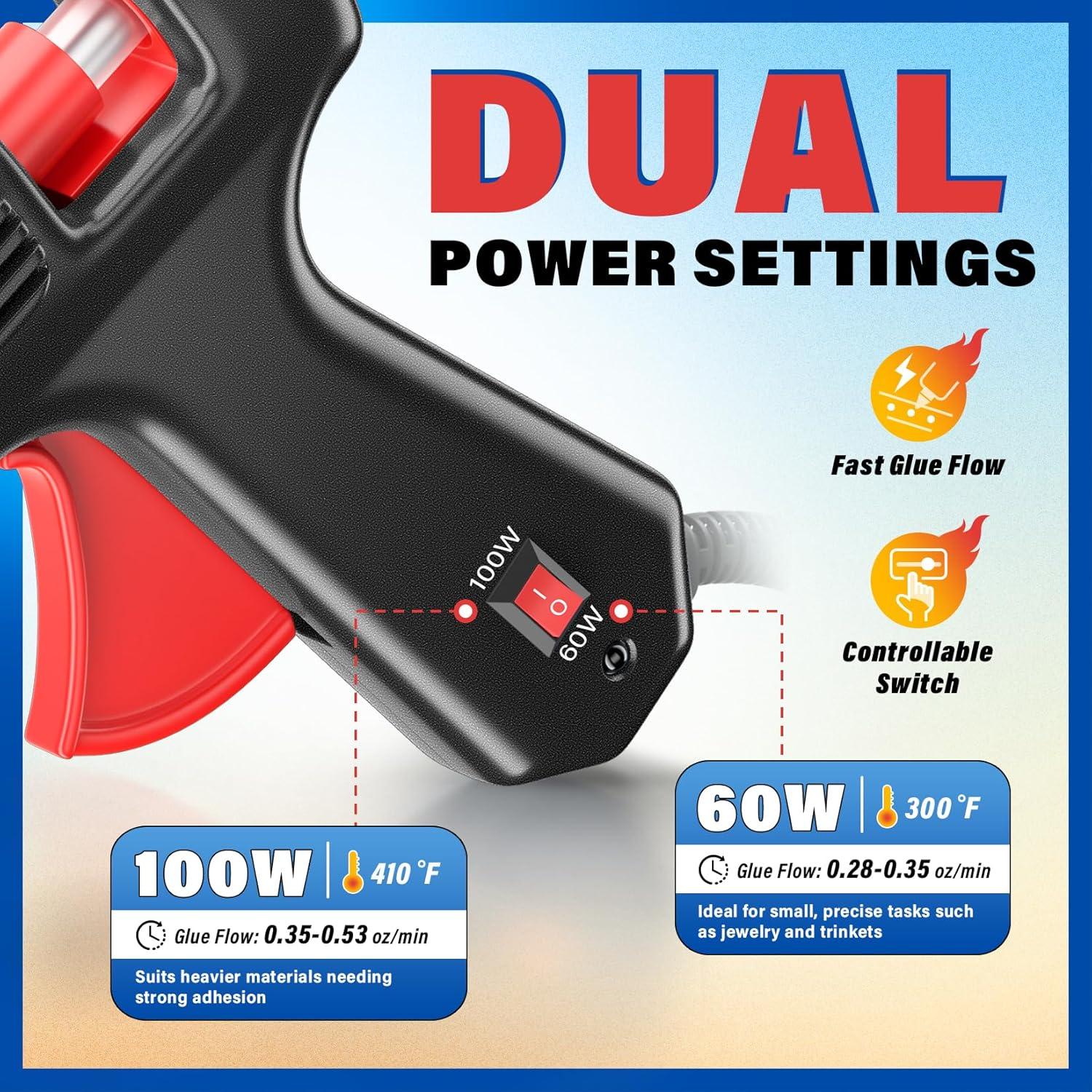 Pistola de Pegamento Caliente DIYSELF 60/100W con 20 Barras