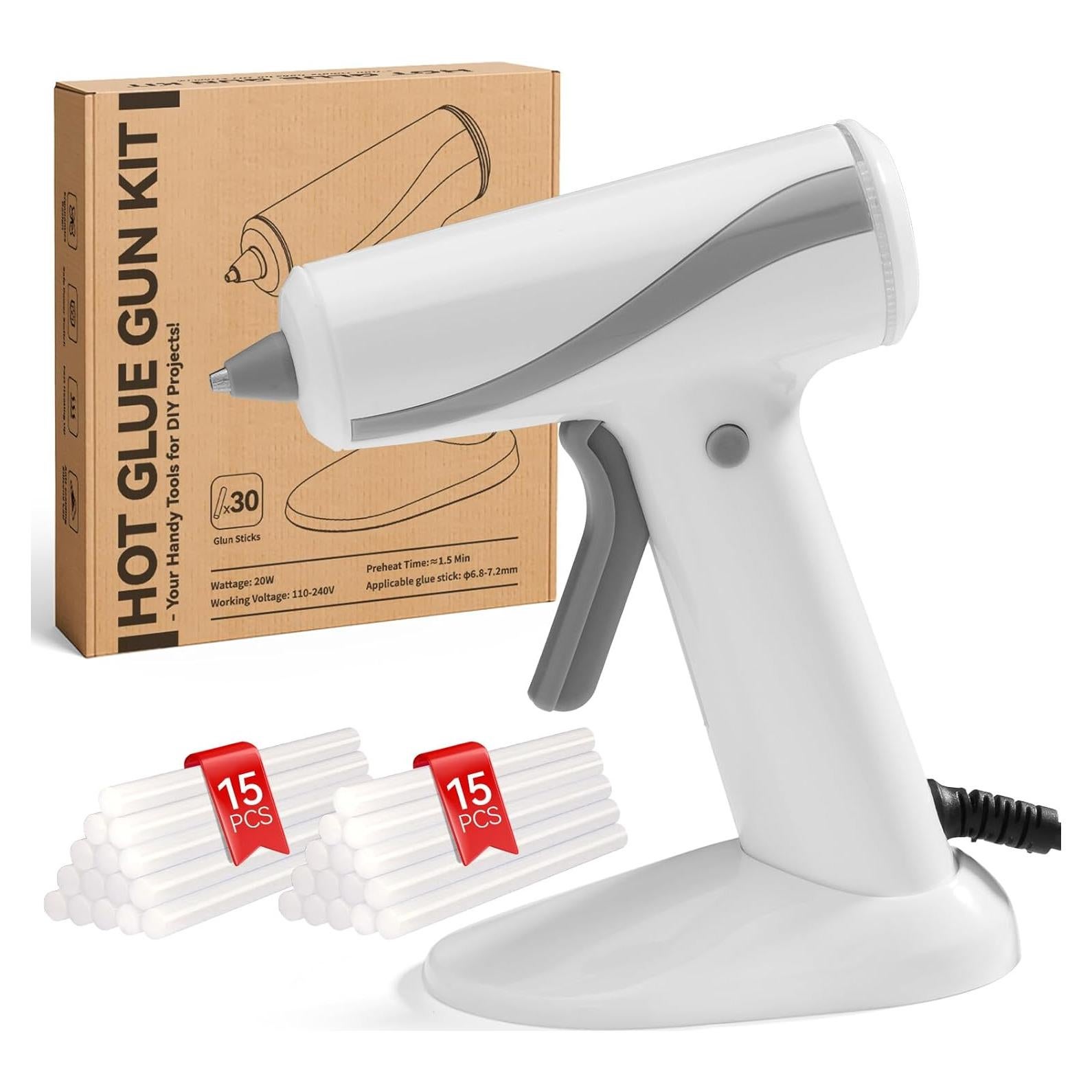 Pistola de Pegamento Caliente Krightlink 20W con 30 Barras