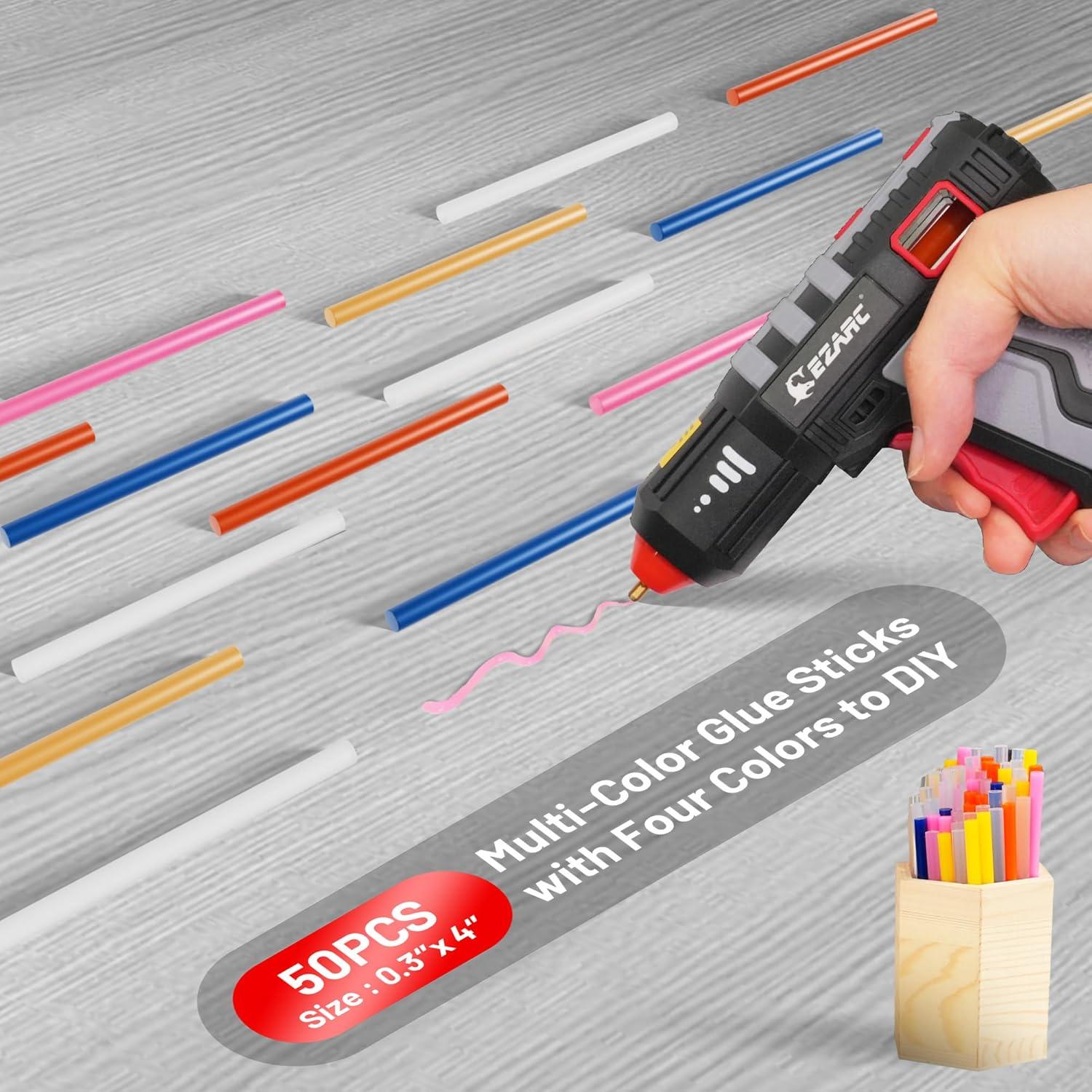 Pistola de Pegamento Caliente Inalámbrica EZARC 12V 50 Barras