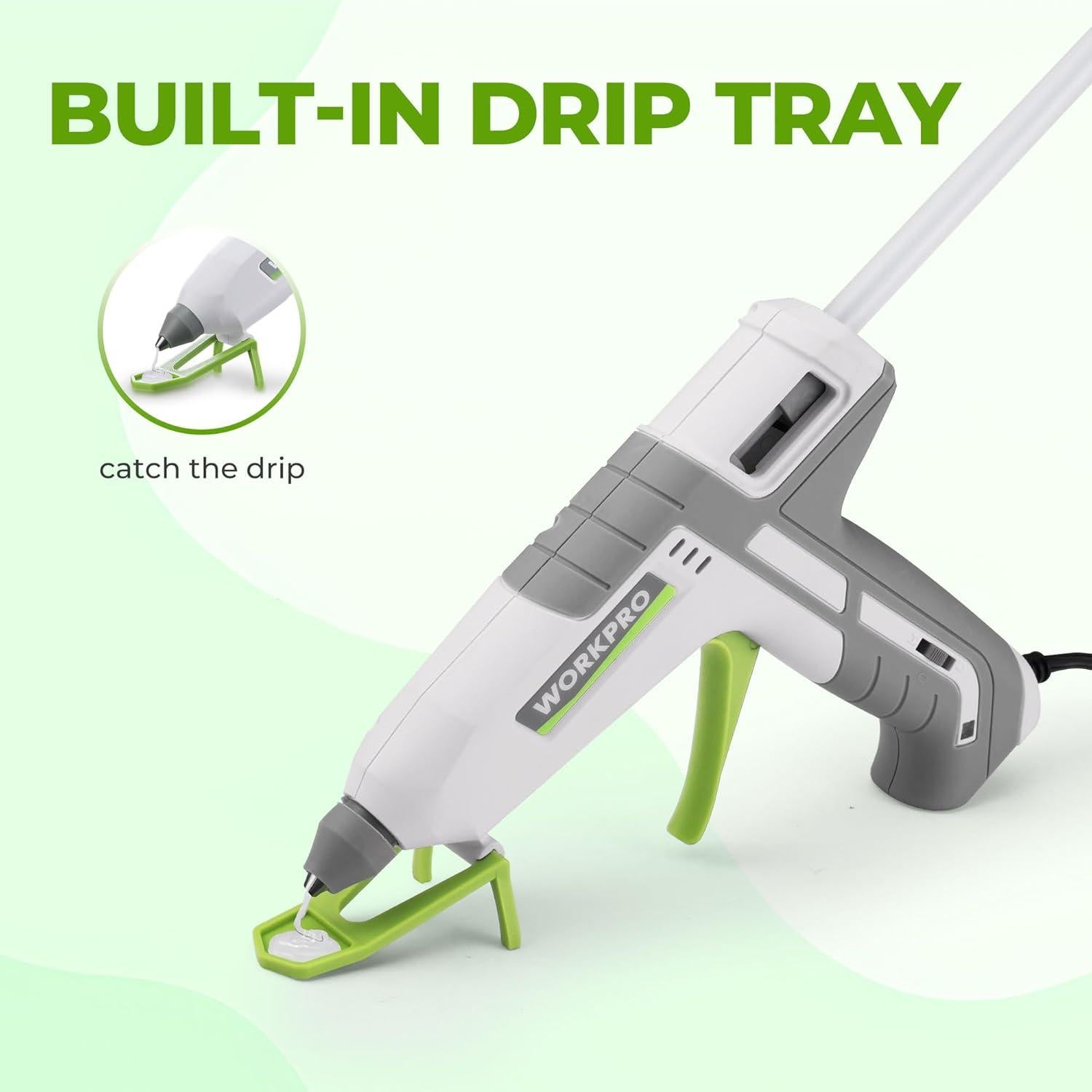 Pistola de Pegamento Caliente WORKPRO 60/100W + 10 Barras 11mm