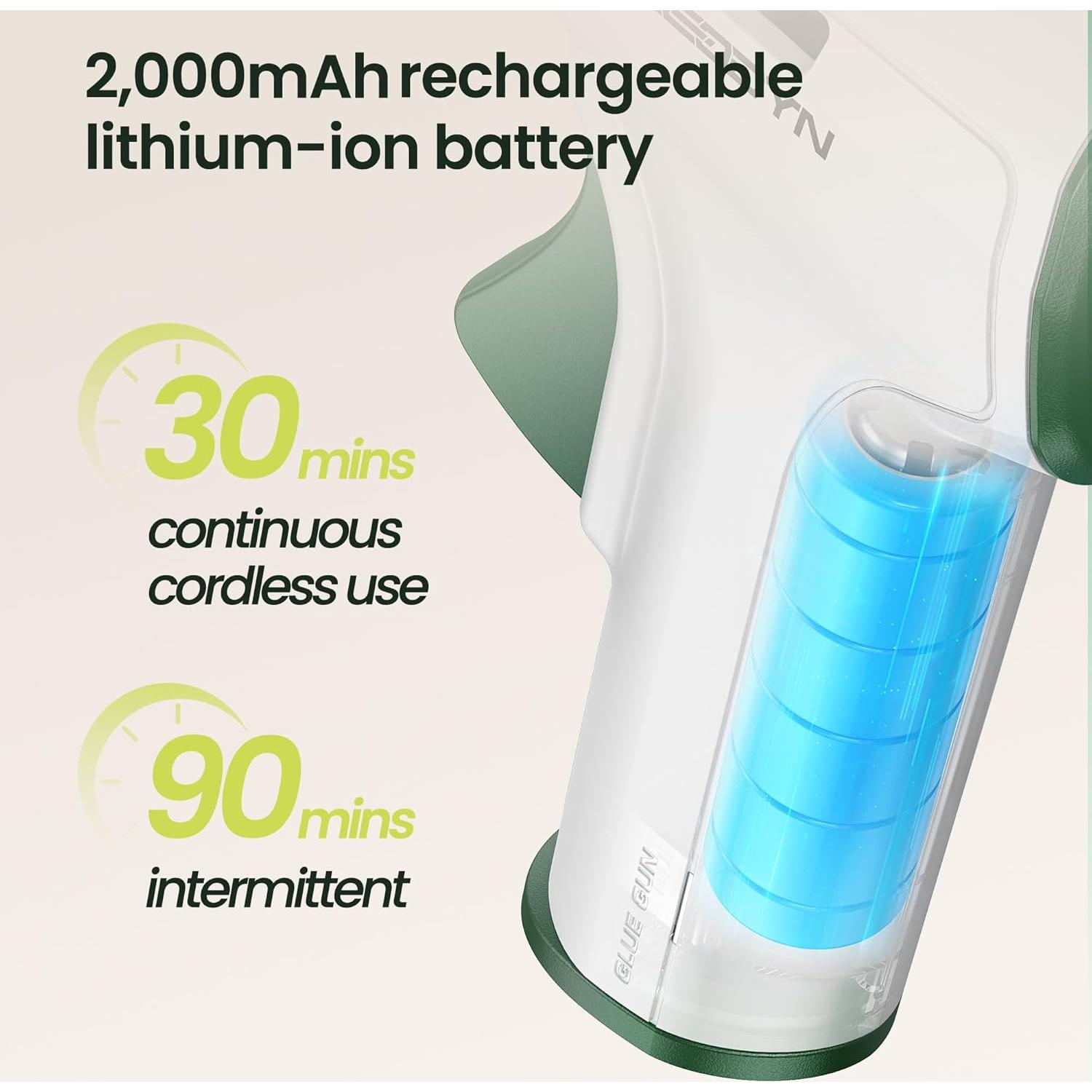 Pistola de Pegamento Caliente Inalámbrica Oleodyn 2000mAh 30 Barras
