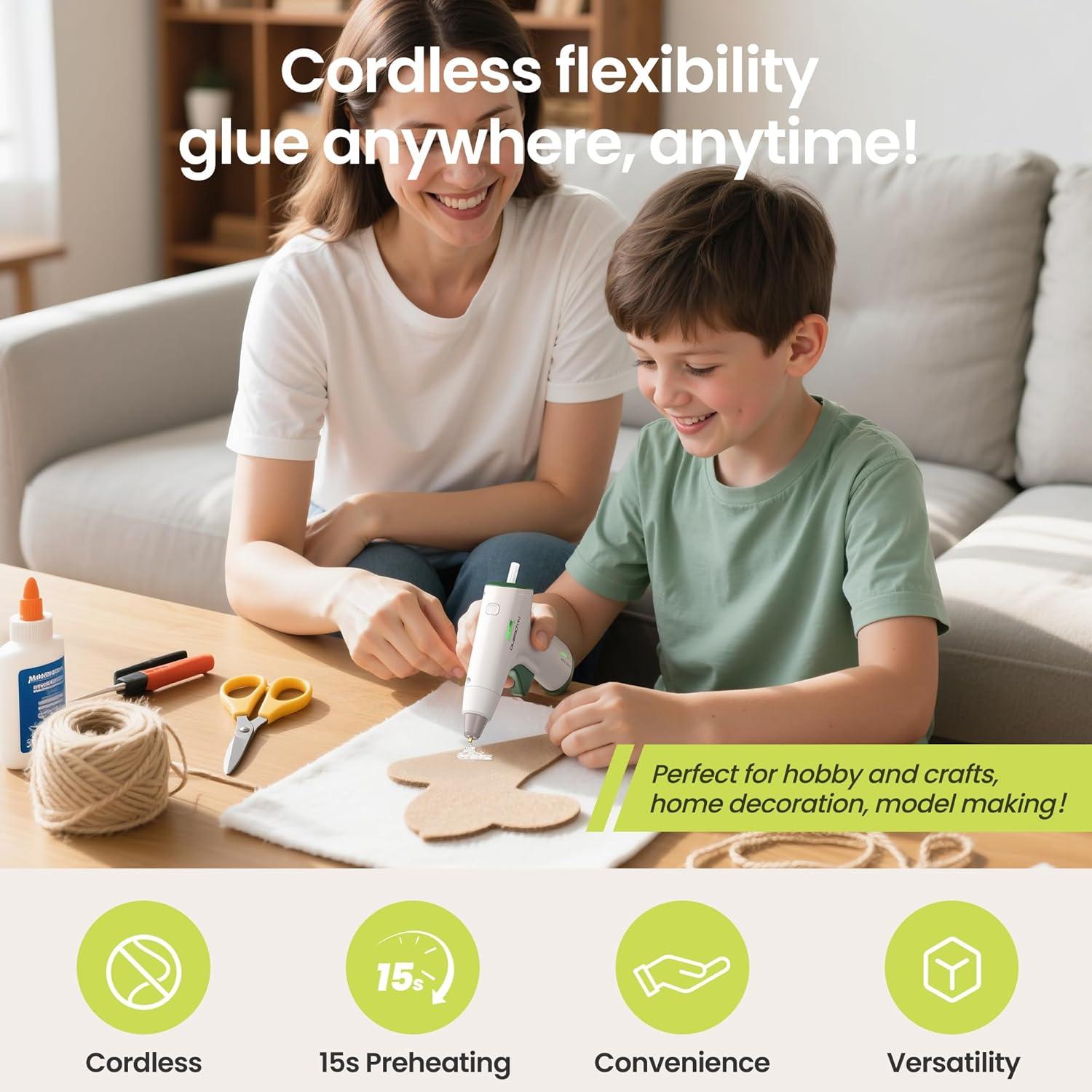 Pistola de Pegamento Caliente Inalámbrica Oleodyn 2000mAh 30 Barras