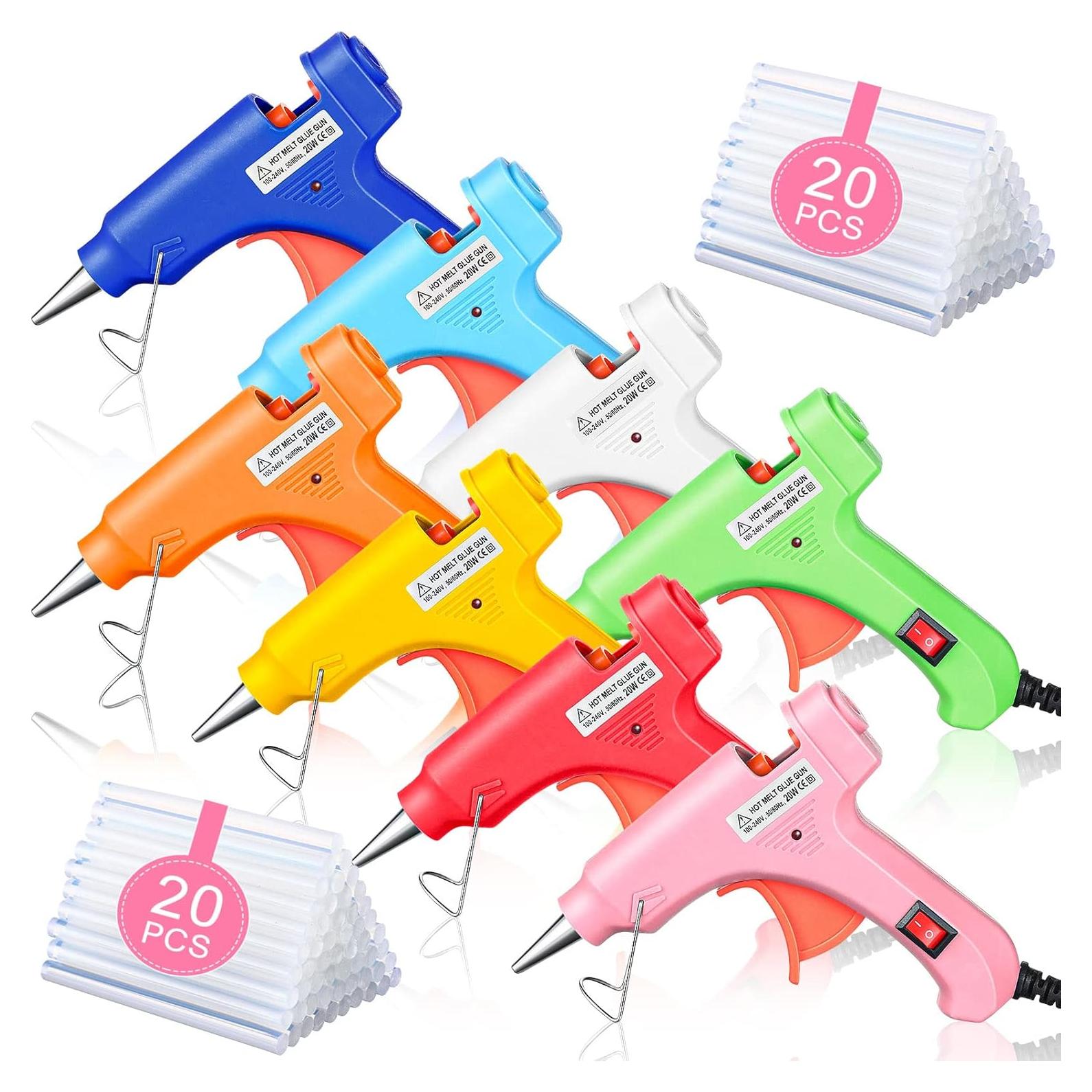 Kit de 8 Mini Pistolas de Pegamento Caliente Zhengmy con 40 Barras