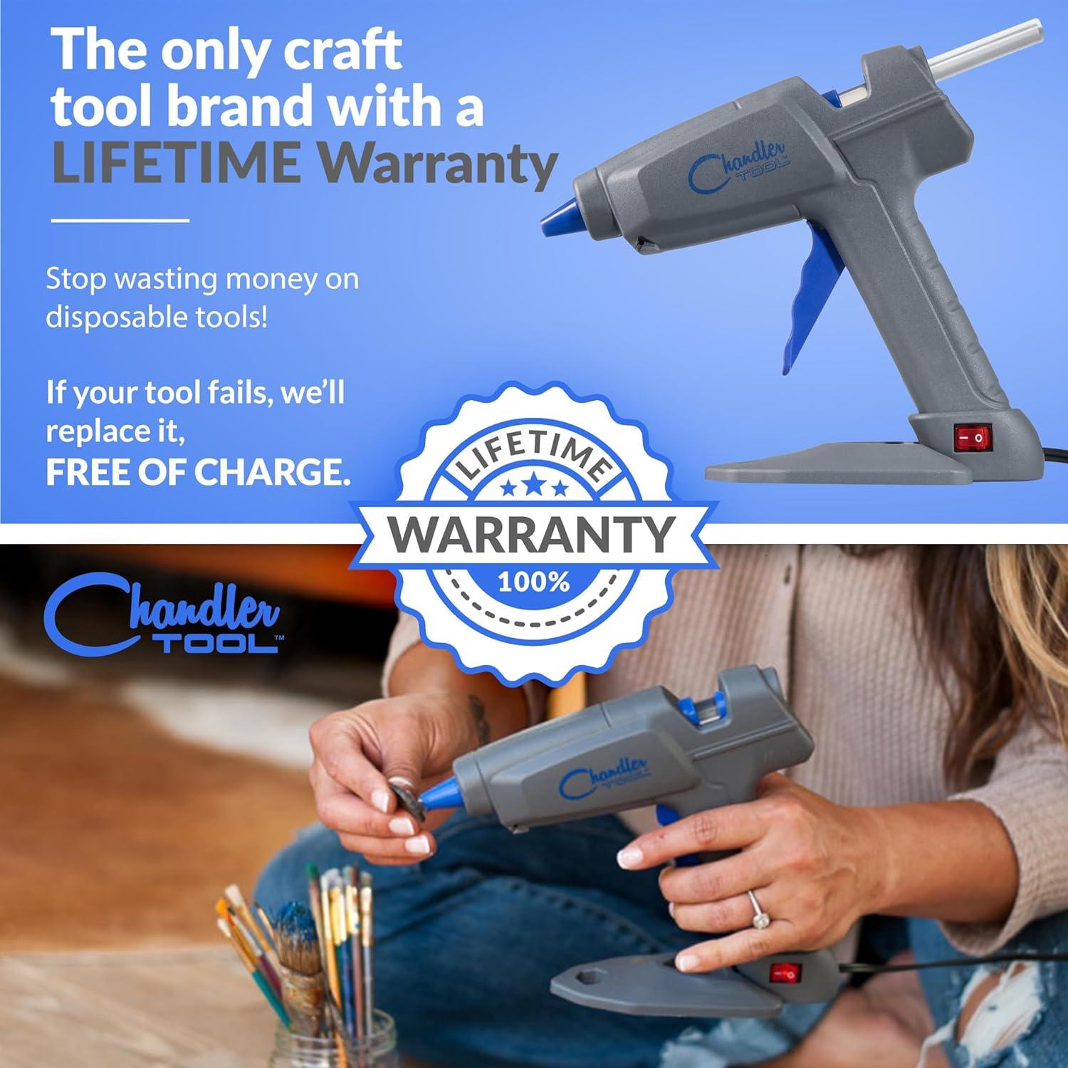 Pistola de Pegamento Caliente Chandler Tool 100W Azul Completo