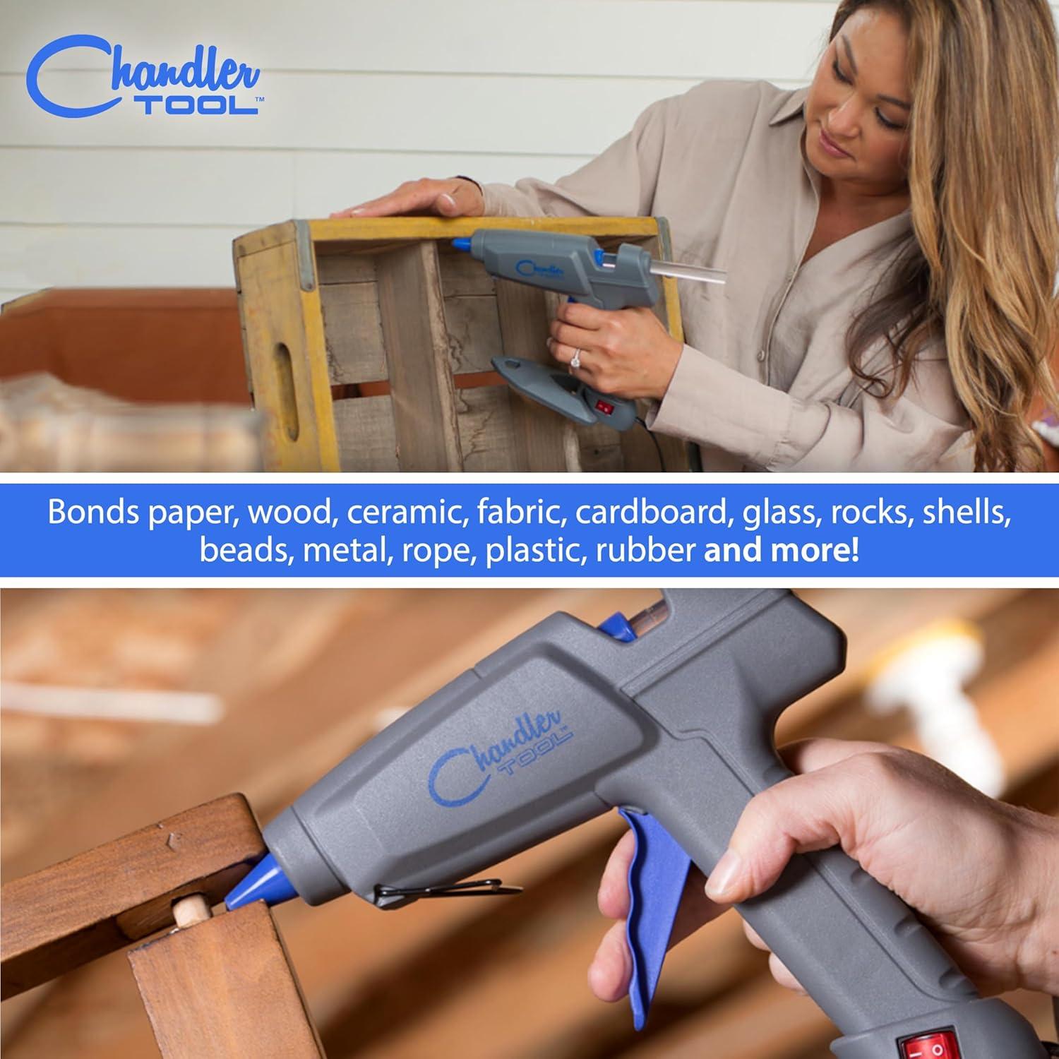 Pistola de Pegamento Caliente Chandler Tool 100W Azul Completo