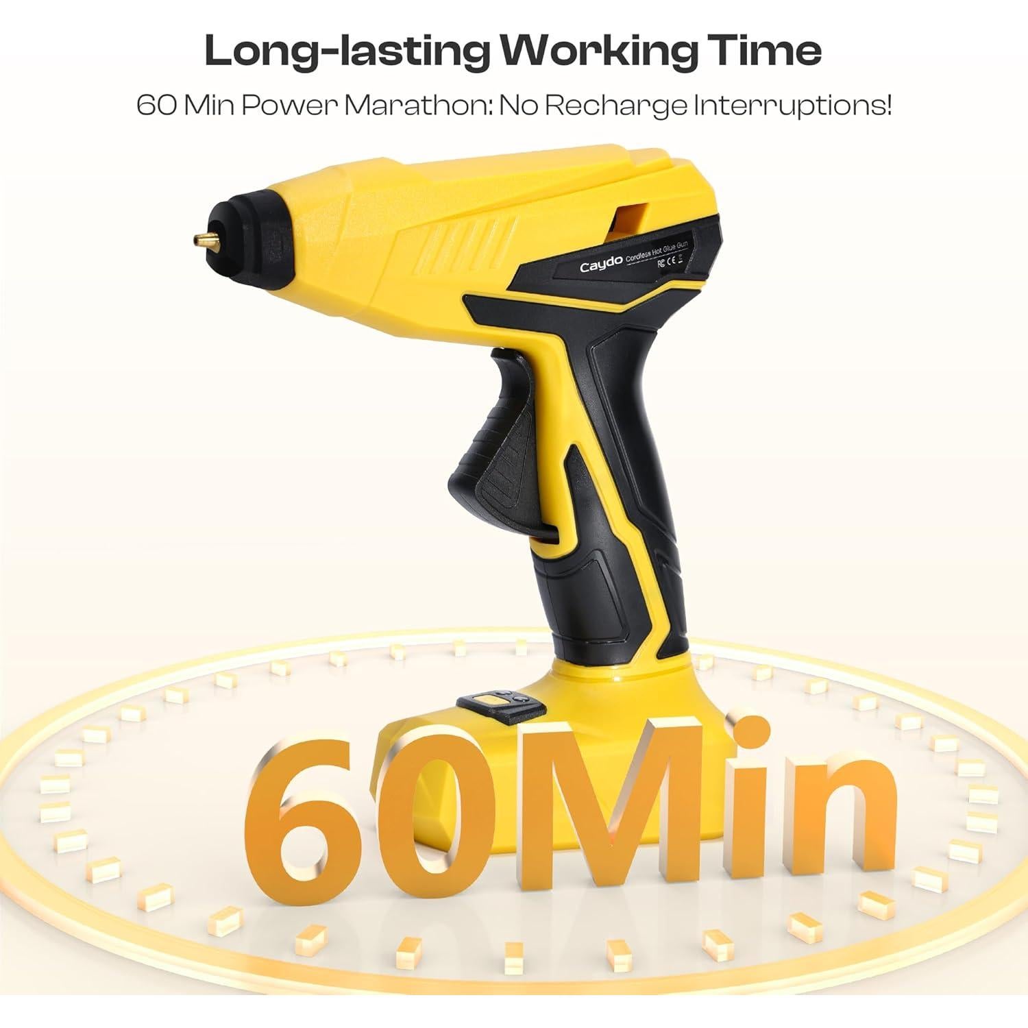 Pistola de Pegamento Caliente Inalámbrica Caydo 2200mAh