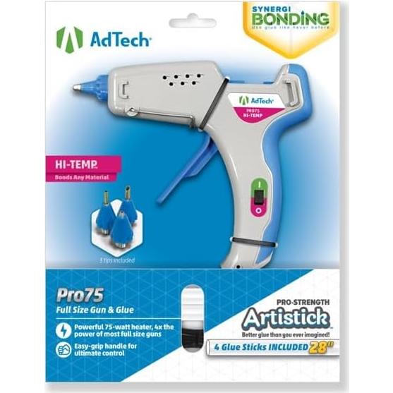 Pistola de Pegamento Caliente AdTech Pro 75 - 75W, 3 Boquillas