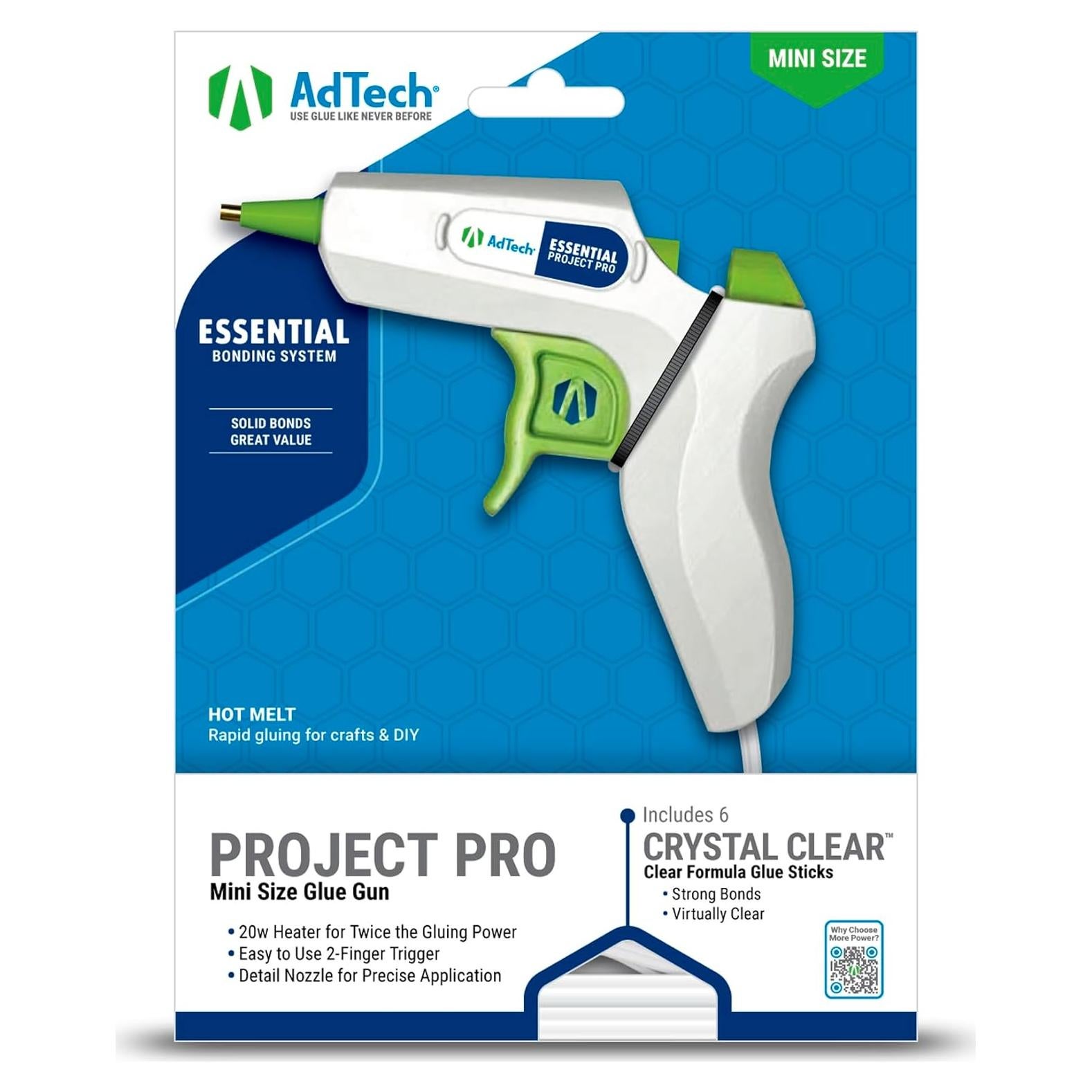 Pistola de Pegamento AdTech Project Pro 20W con 6 Barras