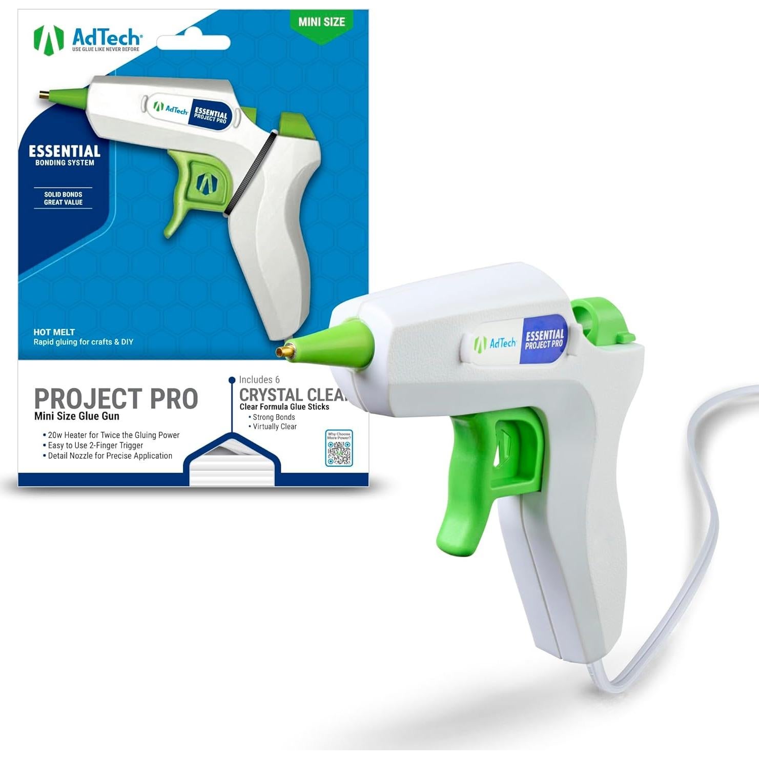 Pistola de Pegamento AdTech Project Pro 20W con 6 Barras