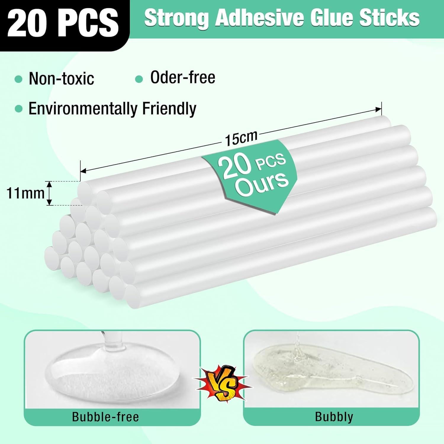 Pistola de Pegamento Caliente Inalámbrica HAUSHOF 20V con 20 Barras