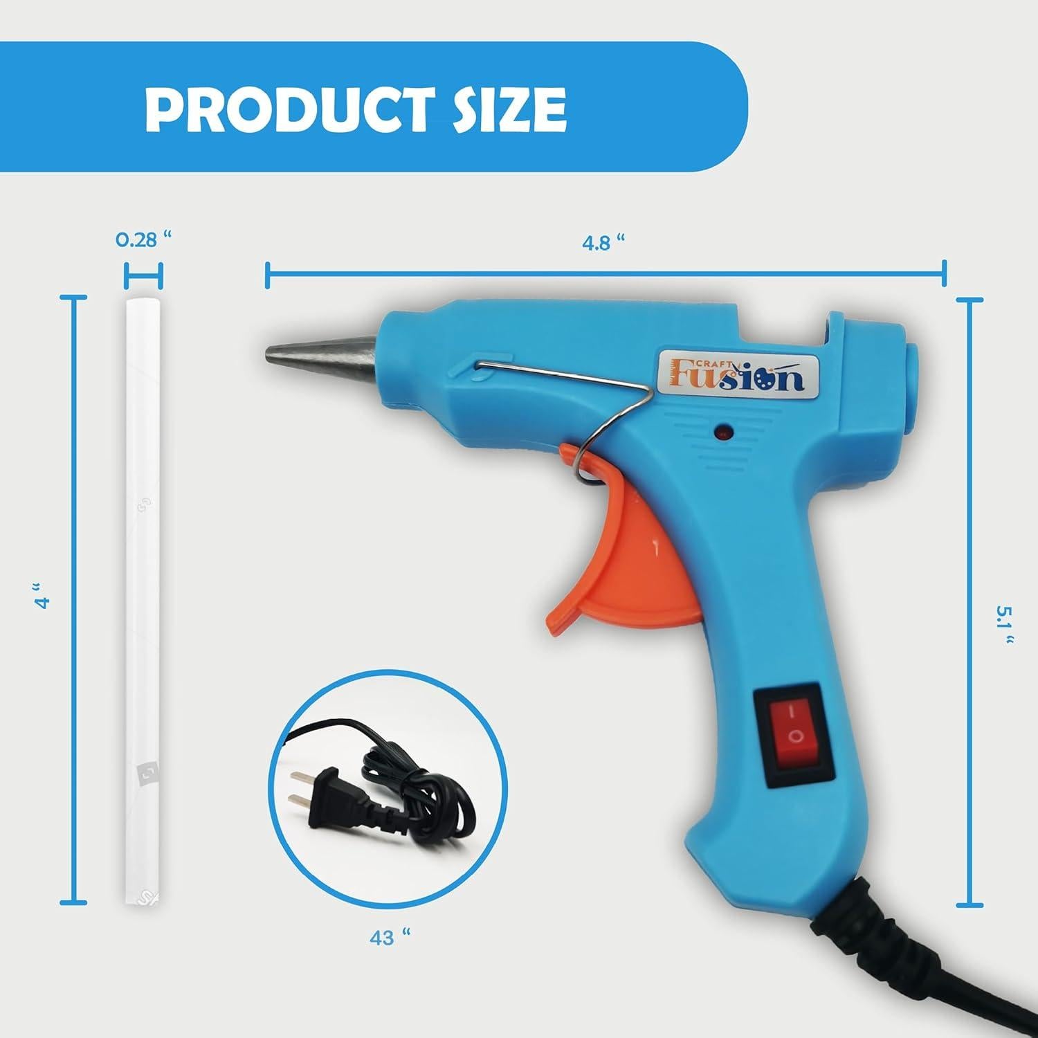 Pistola de Pegamento Caliente Craft Fusion Mini 20W Azul
