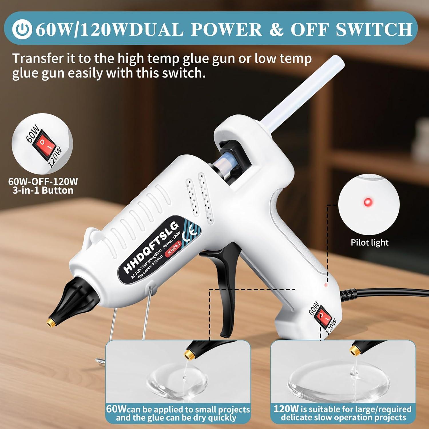 Pistola de Pegamento Caliente HHDQFTSLG 60/120W + 30 Varillas