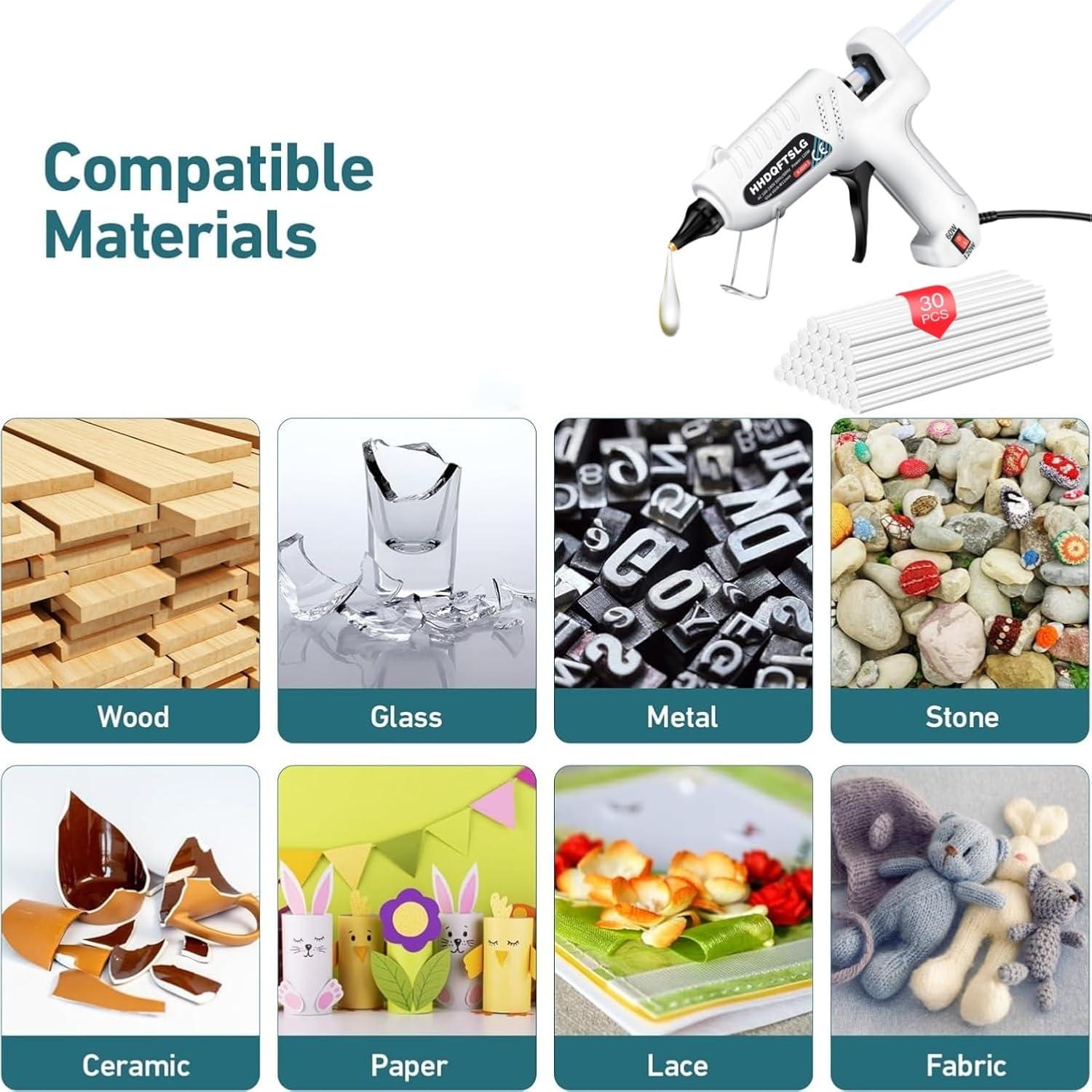 Pistola de Pegamento Caliente HHDQFTSLG 60/120W + 30 Varillas