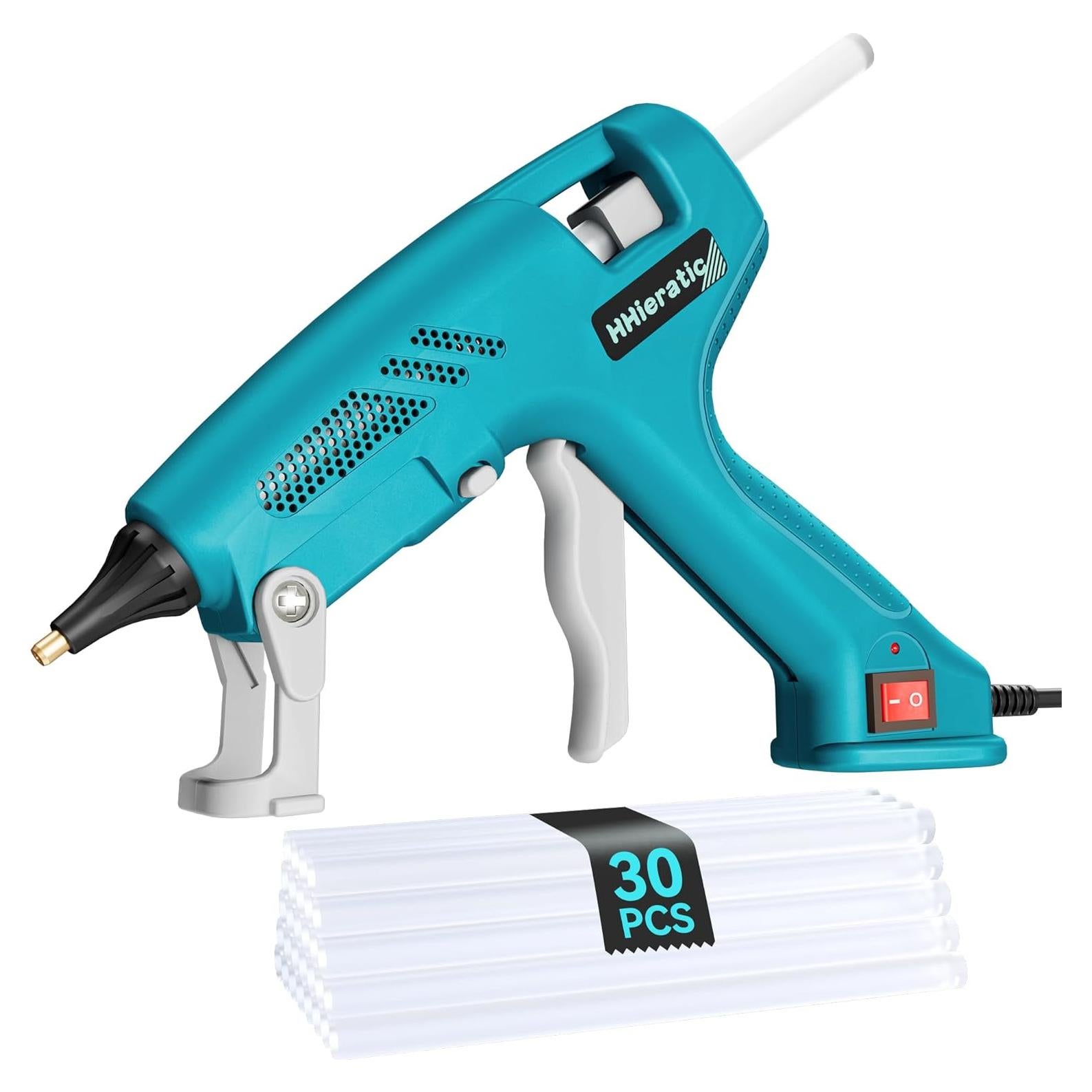 Pistola de Pegamento Caliente 100W HHieratic con 30 Barritas 11mm