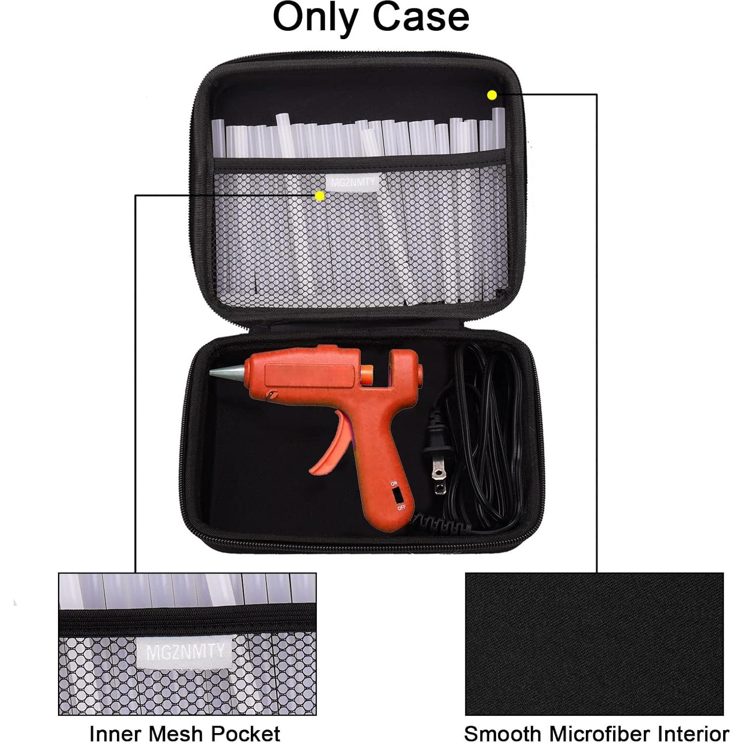 Funda de Almacenamiento Dura MGZNMTY para Mini Pistola de Pegamento