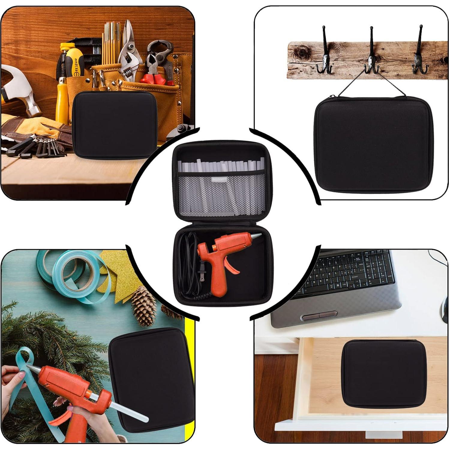 Funda de Almacenamiento Dura MGZNMTY para Mini Pistola de Pegamento