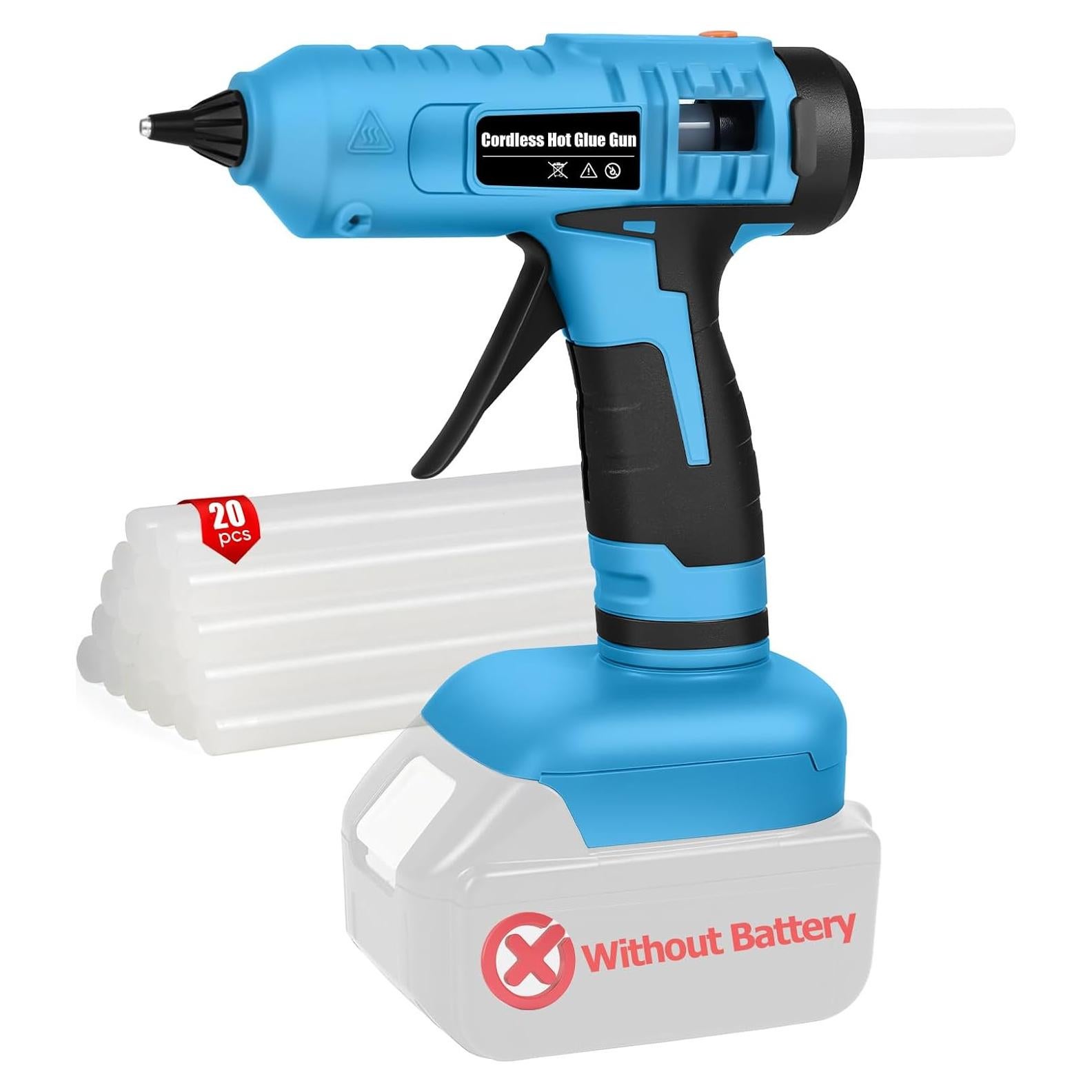 Pistola de Pegamento Caliente Inalámbrica VOJOTO 100W con 20 Barras