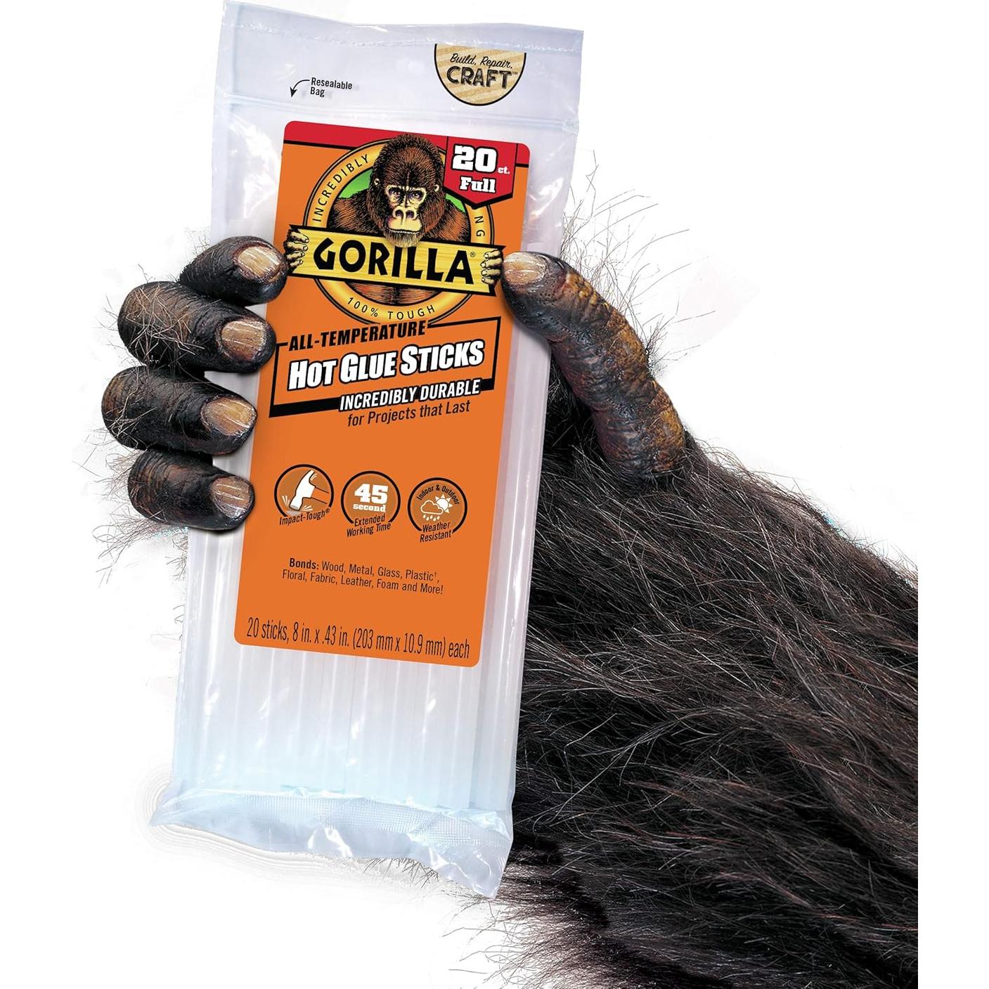 Palitos de Pegamento Caliente Gorilla 20.32 cm - 20 Unidades