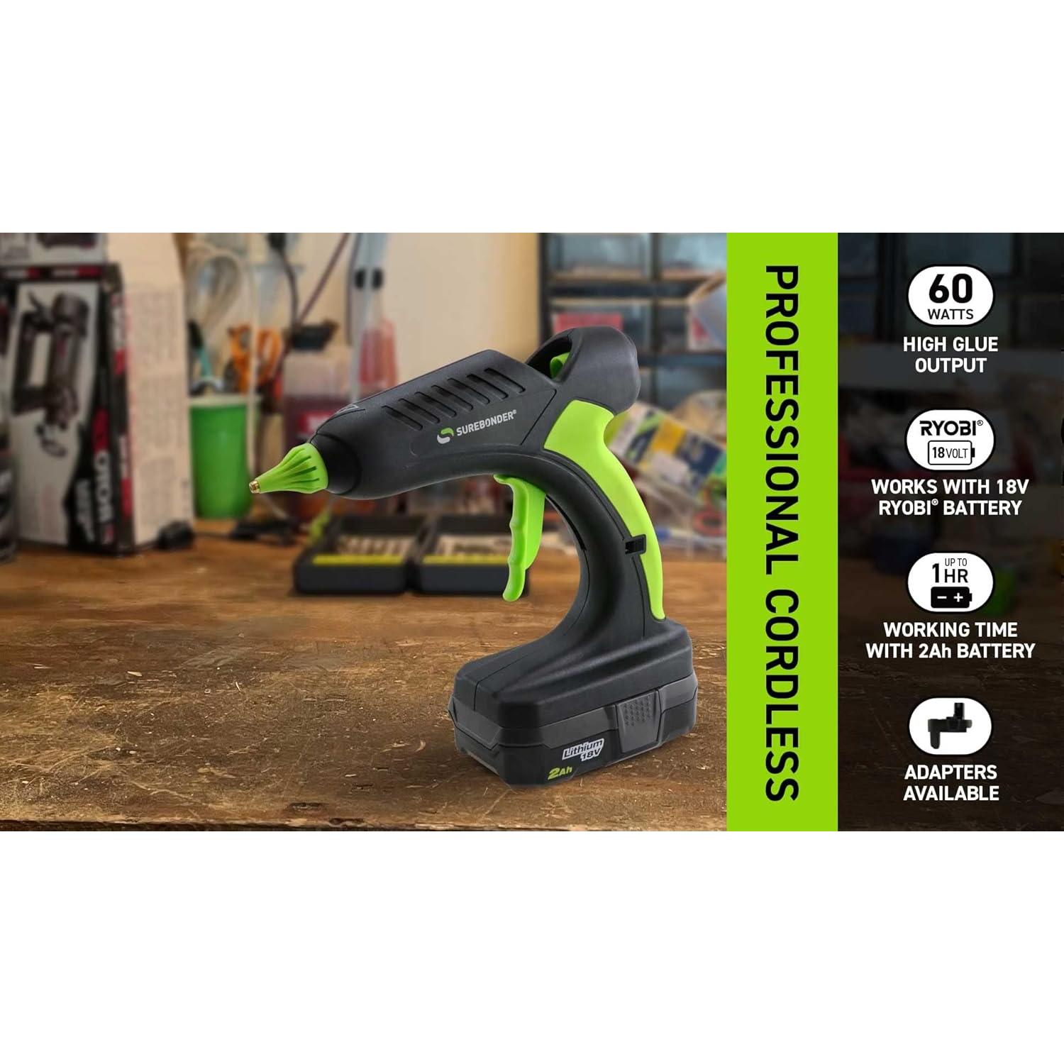 Pistola de Pegamento Inalámbrica Surebonder PRO2-60 60W