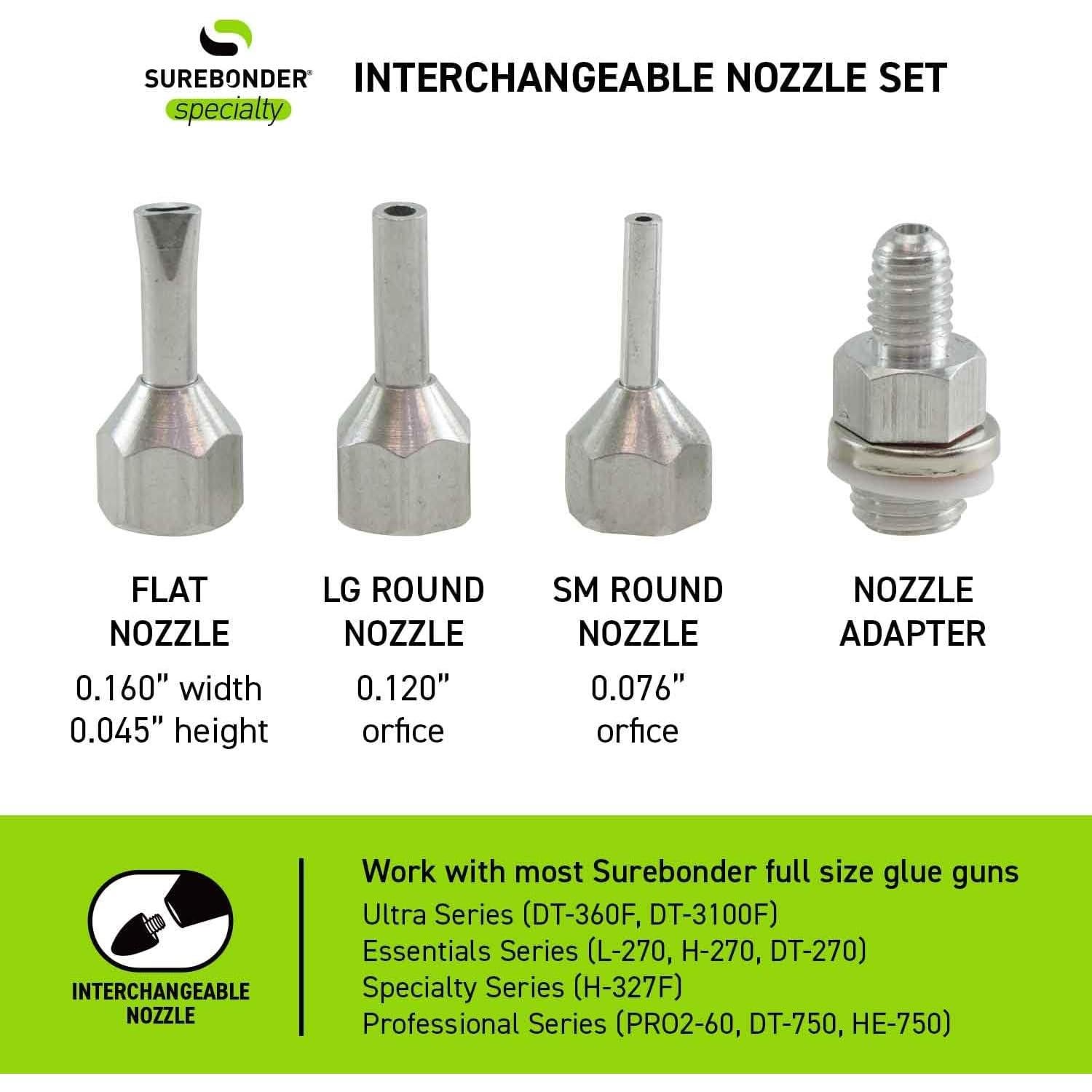 Boquillas Intercambiables Surebonder para Pistola de Pegamento - 4 Piezas