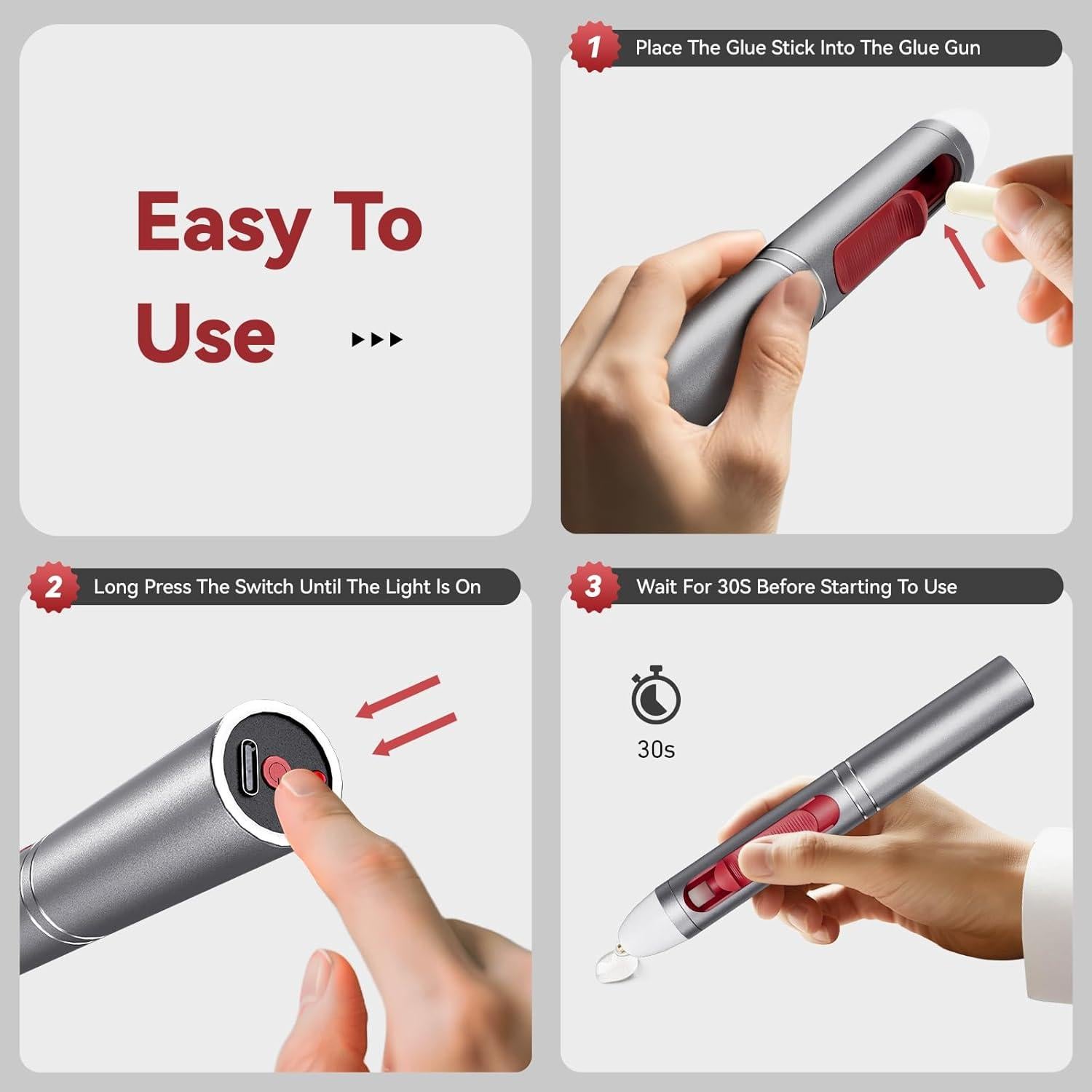 Pistola de Pegamento Caliente Inalámbrica DajiZynx 3.7V