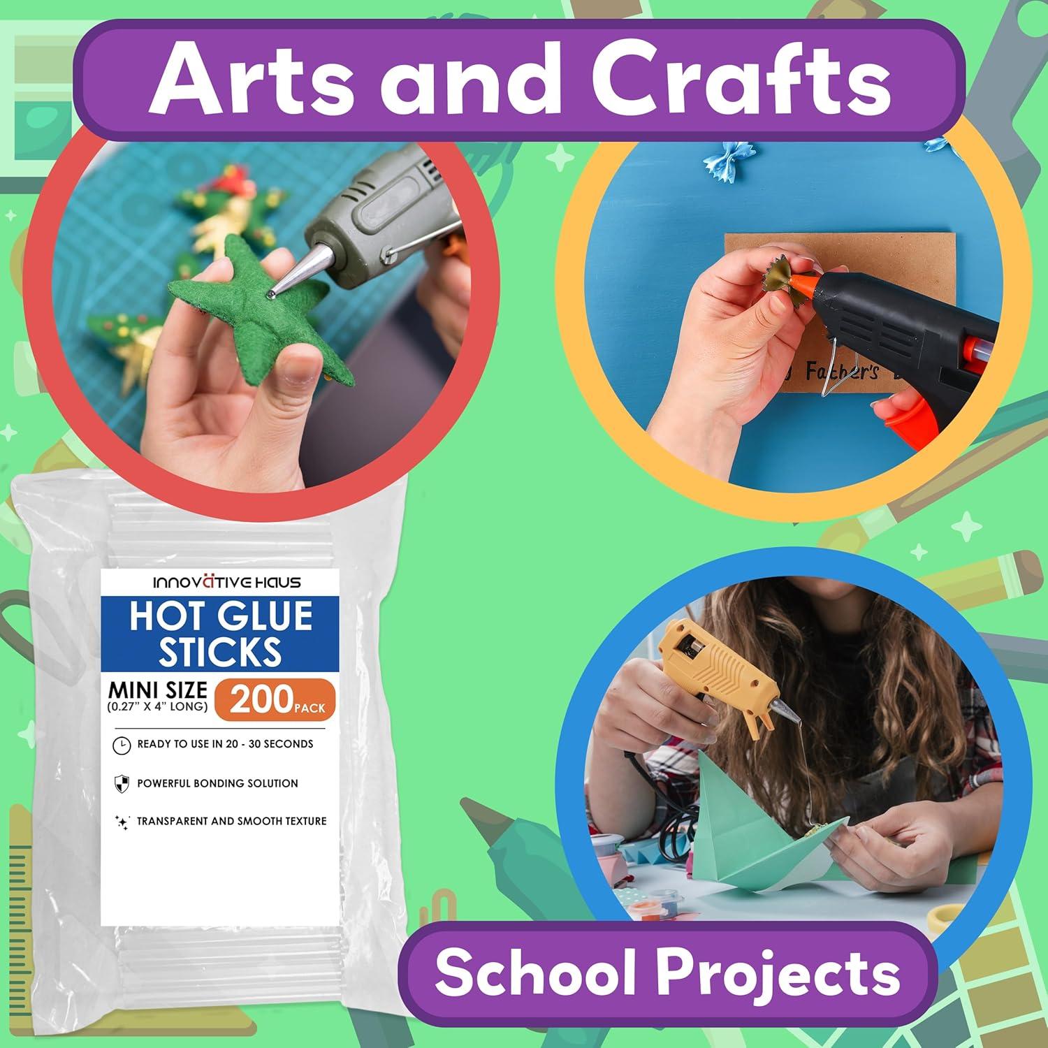 Palitos de Pegamento Caliente Mini Innovative Haus 200 Unidades