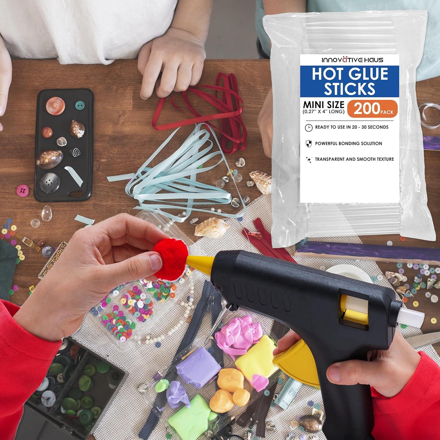 Palitos de Pegamento Caliente Mini Innovative Haus 200 Unidades