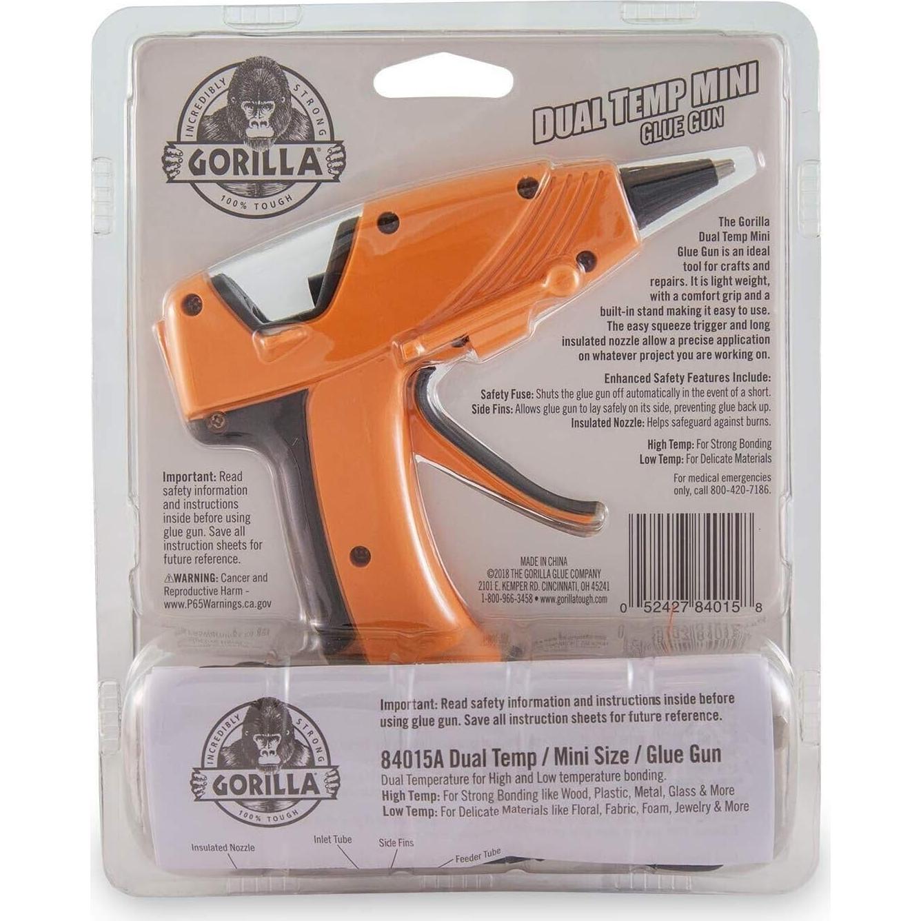 Pistola de Pegamento Caliente Mini GORILLA + 30 Barras 29.5cm