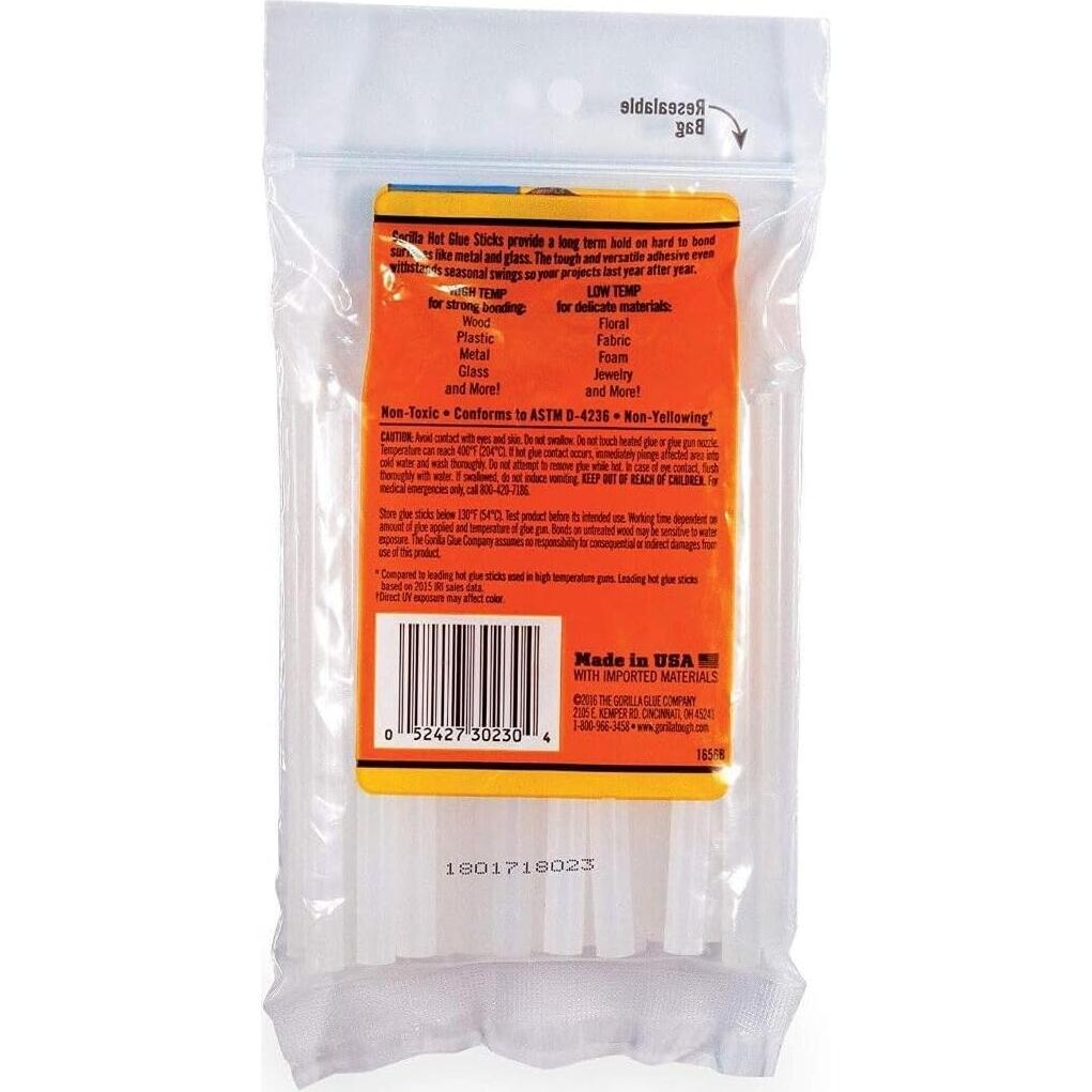 Pistola de Pegamento Caliente Mini GORILLA + 30 Barras 29.5cm