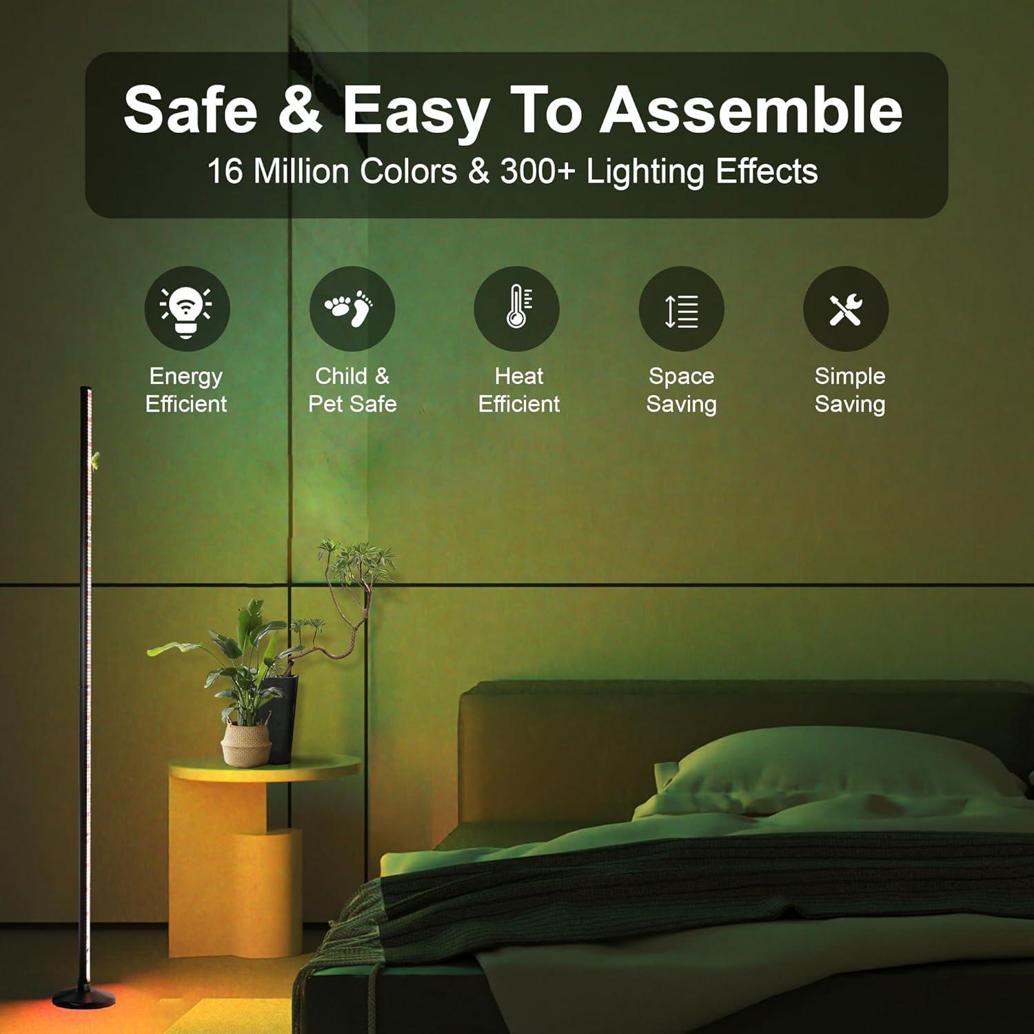 Luz de Crecimiento LED Oizuon 36W 164cm con Temporizador y Control Remoto