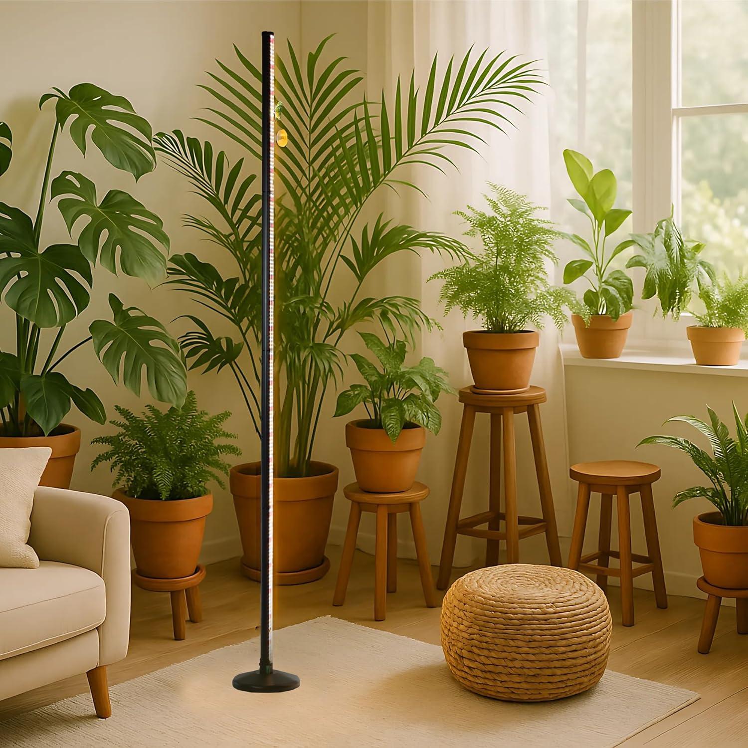 Luz de Crecimiento LED Oizuon 36W 164cm con Temporizador y Control Remoto