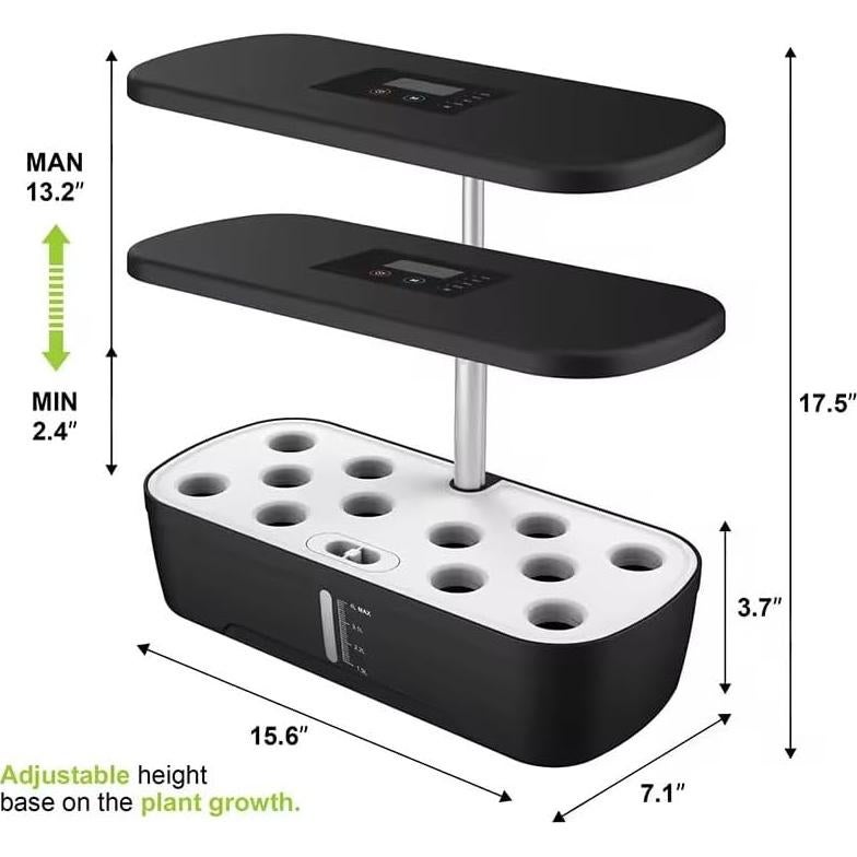 Kit de Cultivo Hidropónico Banvikon 12 Cápsulas LED Autorriego