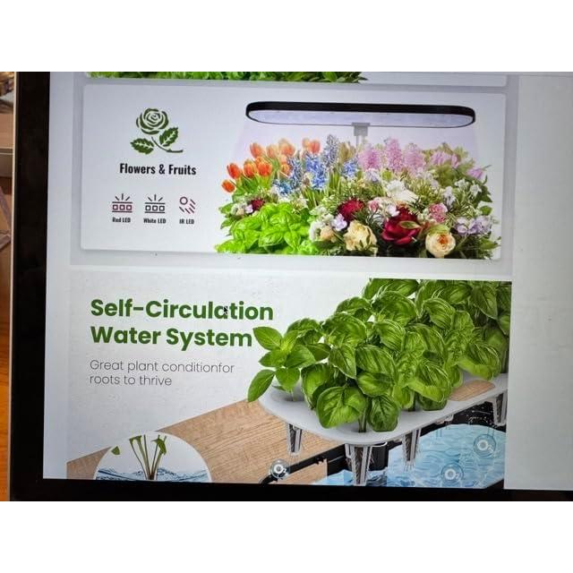 Kit de Cultivo Hidropónico Banvikon 12 Cápsulas LED Autorriego