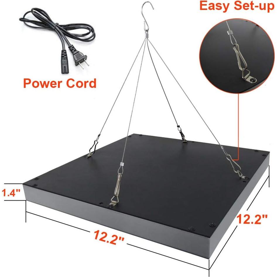 Luz de Cultivo LED Hytekgro 225 LEDs Espectro Completo 2 Paquete