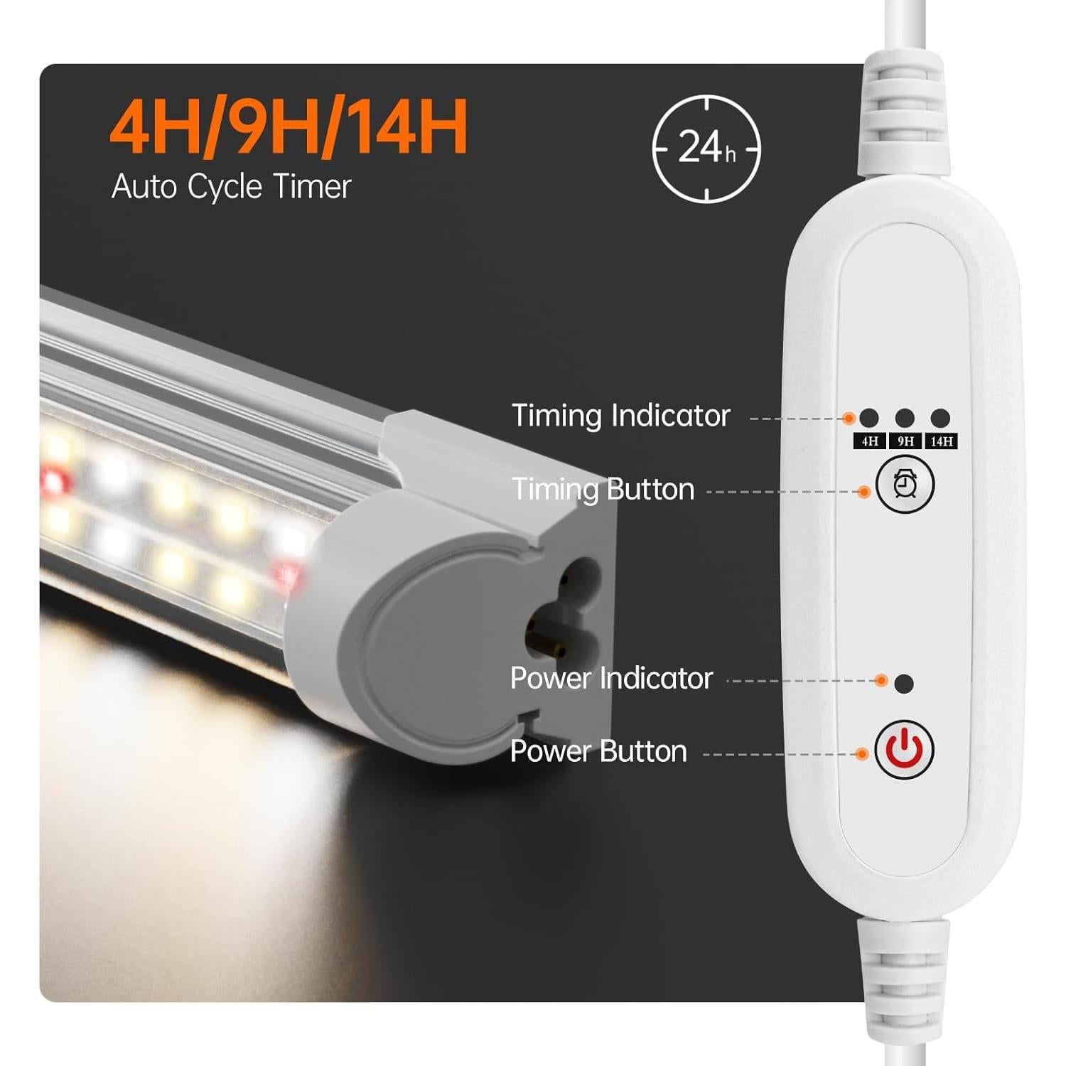 Estante para Plantas Bstrip con Luz de Crecimiento 72W 150cm