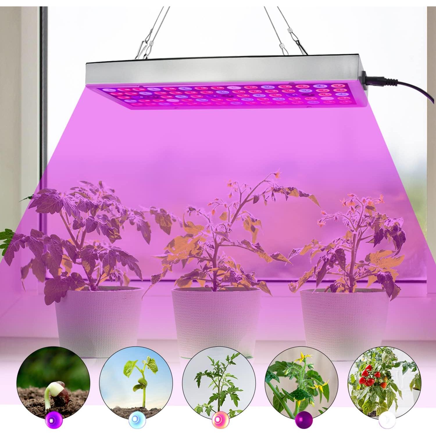 Lámpara de Cultivo LED Juhefa 25W Espectro Completo 30.9x11.9cm