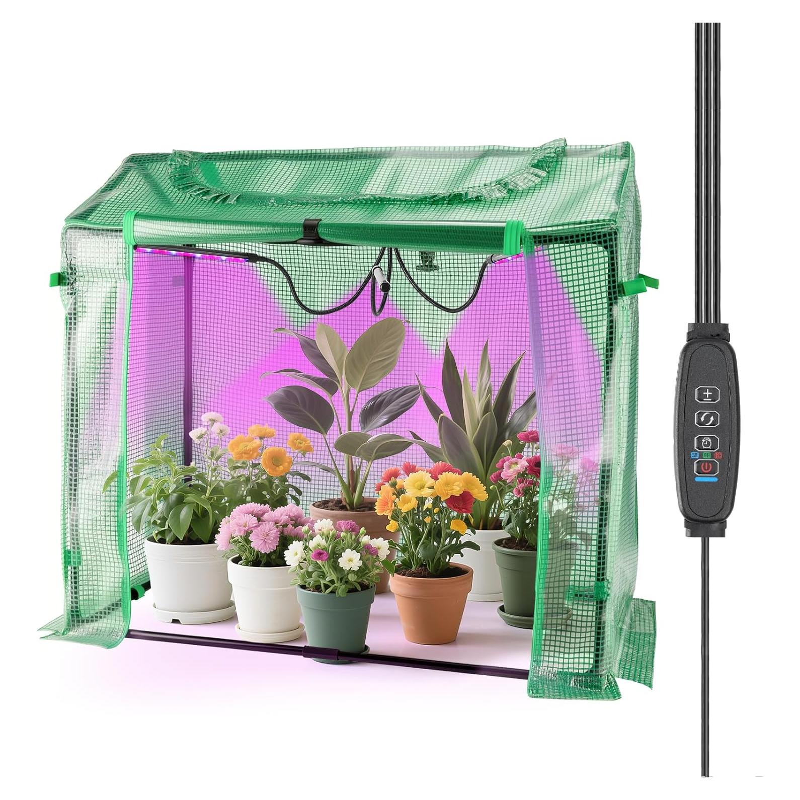 Mini Invernadero Vercome con Luz de Crecimiento 65x50x40 cm