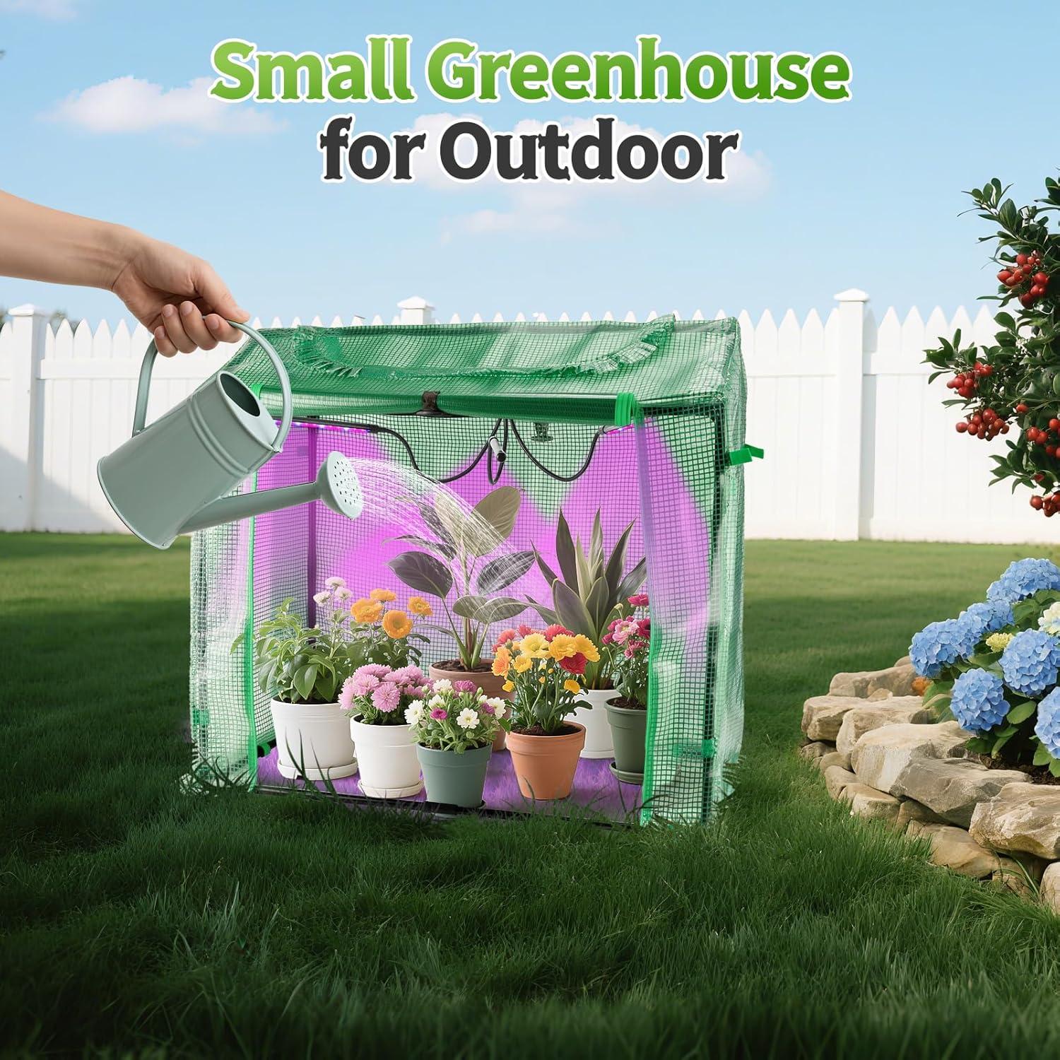 Mini Invernadero Vercome con Luz de Crecimiento 65x50x40 cm