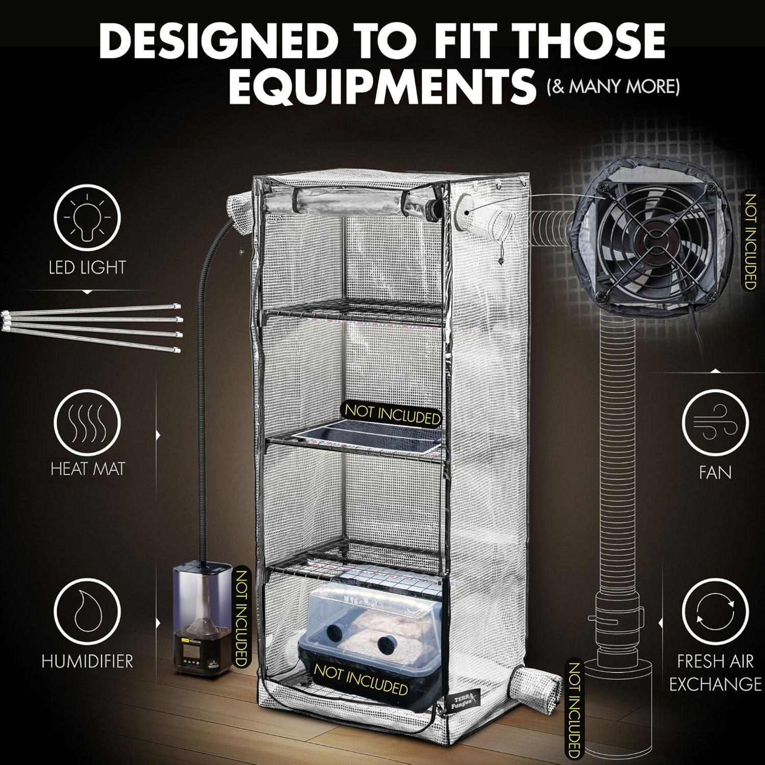 Carpa de Cultivo para Hongos Terra Fungus 69.85x48.26x165.1 cm