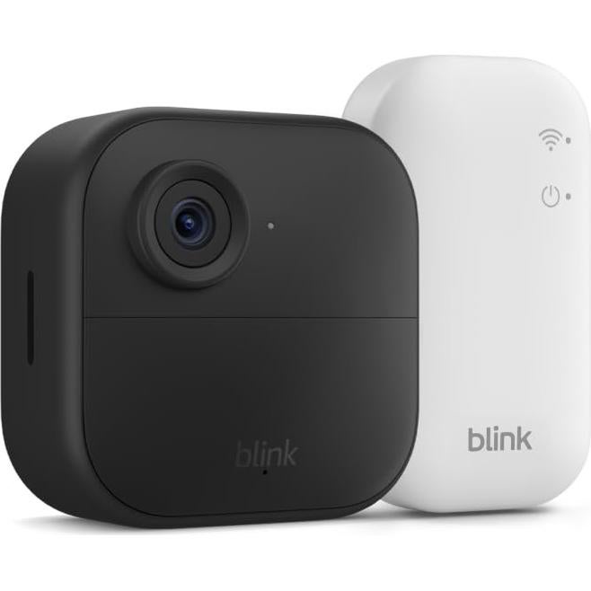 Blink Outdoor 4 (newest model) – Wireless smart security camera, two-year battery life, 1080p HD day and infrared night live view, two-way talk. Sync Module Core included – 1 camera system