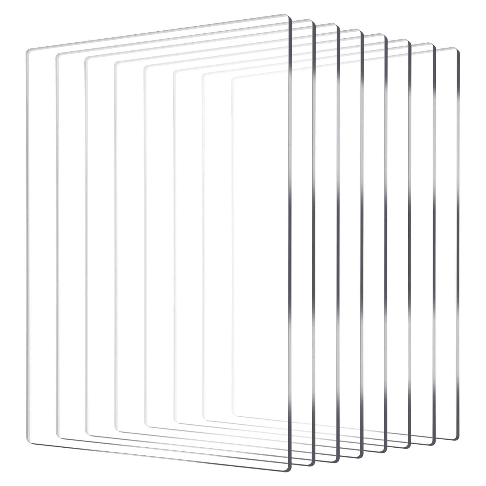 8 Almohadillas de Corte Acrílico Zelphvt 22x15.5cm Transparentes