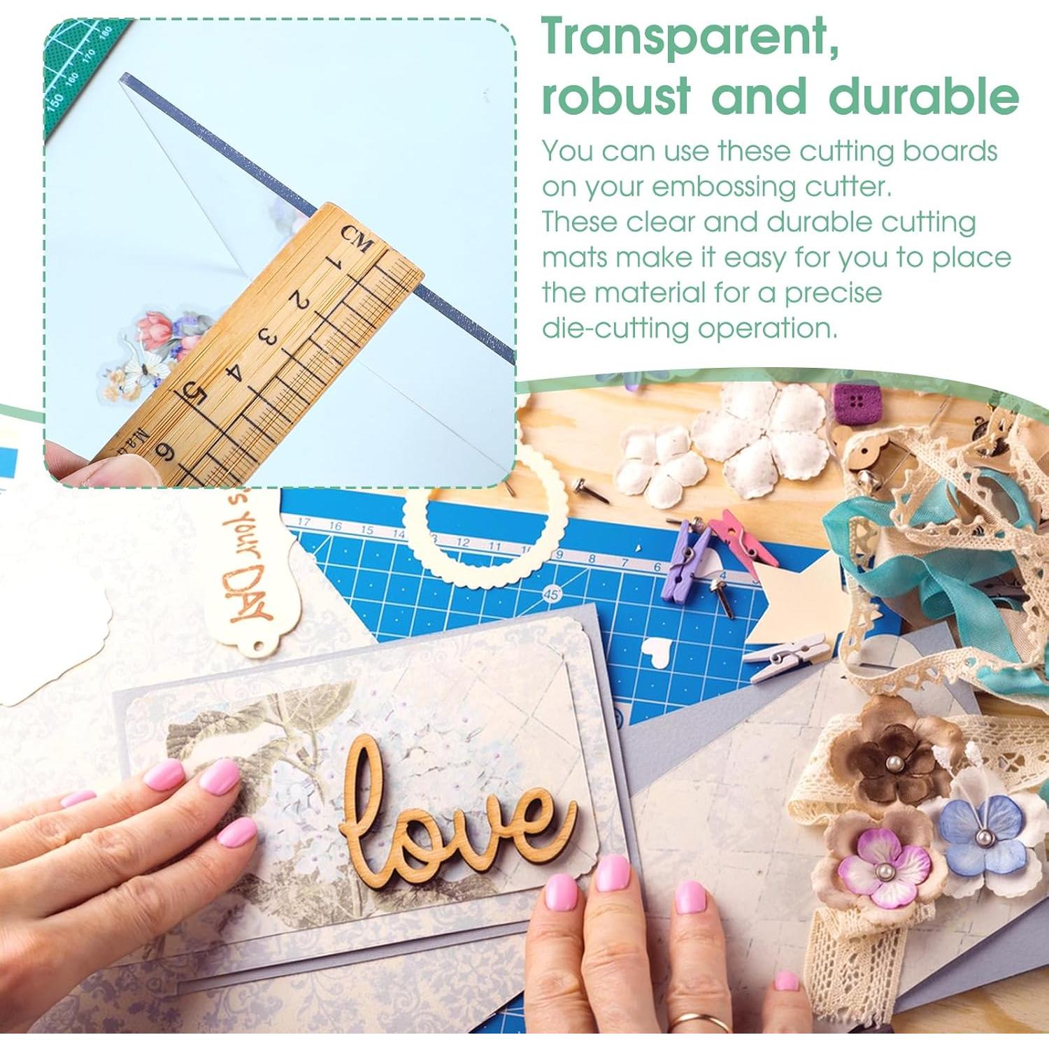 8 Almohadillas de Corte Acrílico Zelphvt 22x15.5cm Transparentes