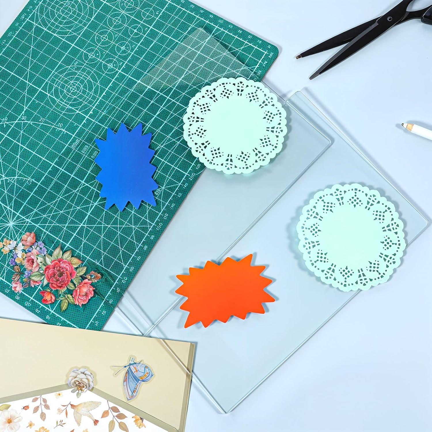 8 Almohadillas de Corte Acrílico Zelphvt 22x15.5cm Transparentes