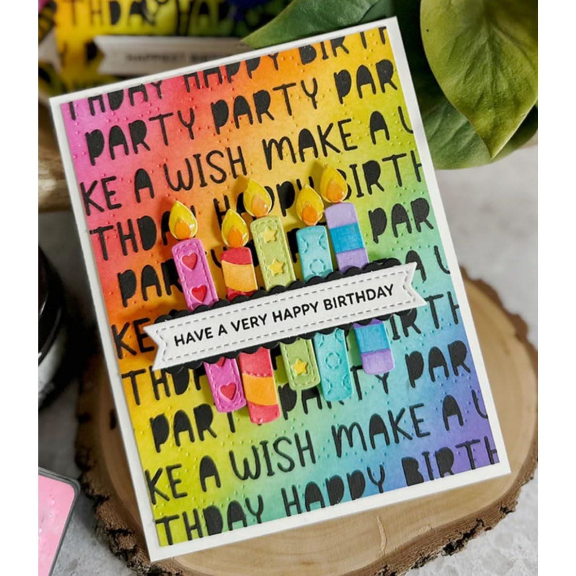 Troqueles de Metal FAWENUCY para Scrapbooking - Feliz Cumpleaños 10.7x9.9cm