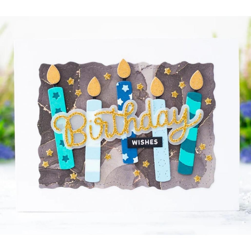 Troqueles de Metal FAWENUCY para Scrapbooking - Feliz Cumpleaños 10.7x9.9cm