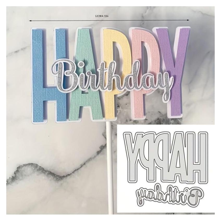 Troquel de Corte de Metal Lapoo para Scrapbooking - Feliz Cumpleaños
