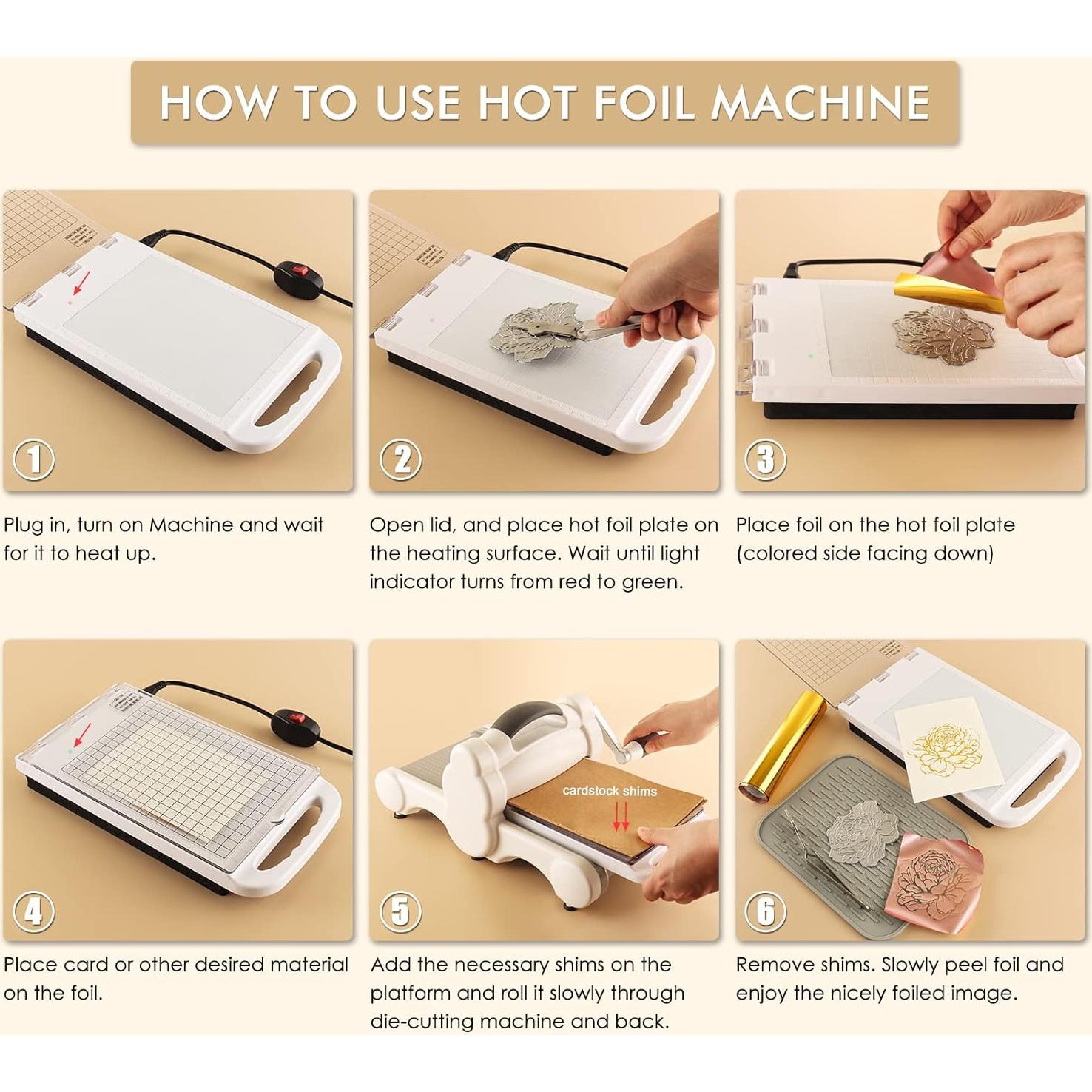 Máquina de Prensa de Foil Caliente Briartw 110V - 9 Piezas