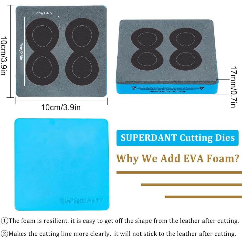 Troqueles de Corte de Cuero SUPERDANT 10x10cm Redondo DIY